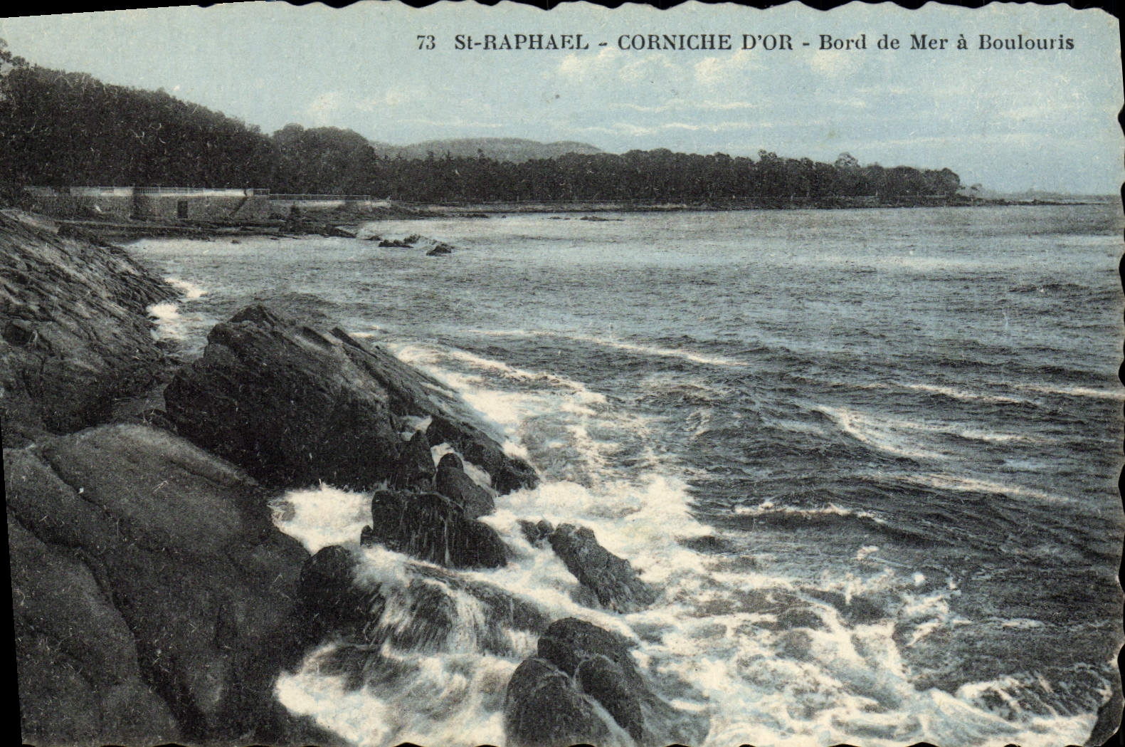 CPA St Raphael Corniche D'Or Bord De Mer A Boulouris