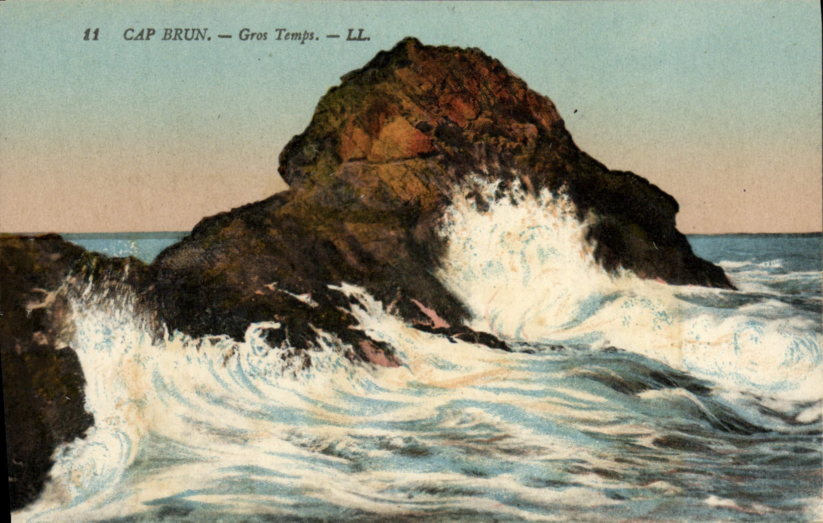 VINTAGE POSTCARD Brown Cape Heavy weather