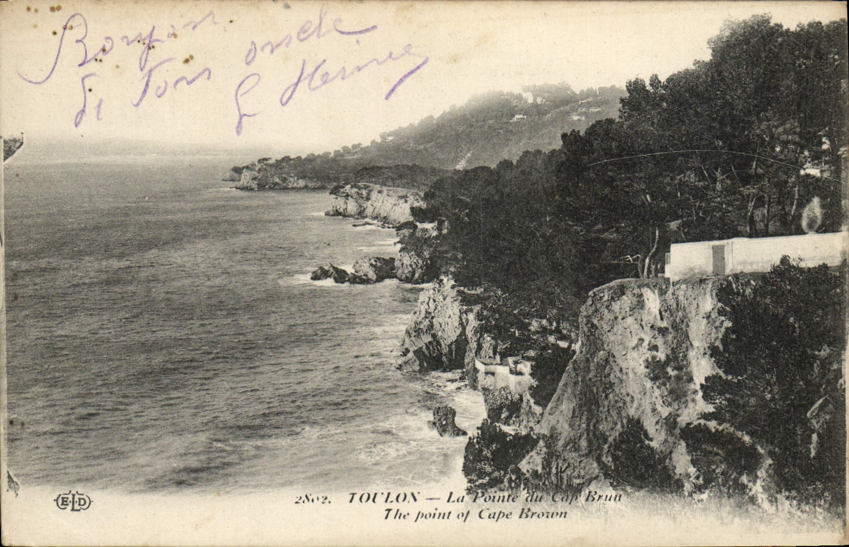 VINTAGE POSTCARD Toulon the Point Of the Brown Cape
