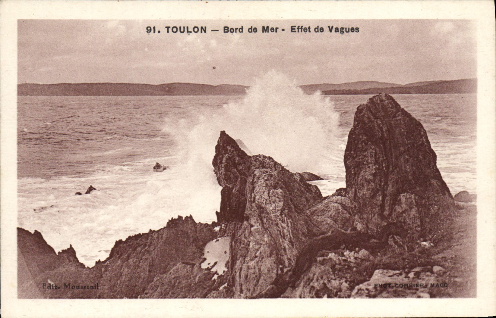 CPA Toulon Bord De Mer Effet de vagues