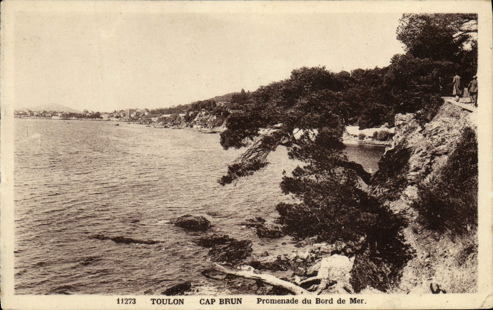 CPA Toulon Cap Brun Promenade Du Bord De Mer
