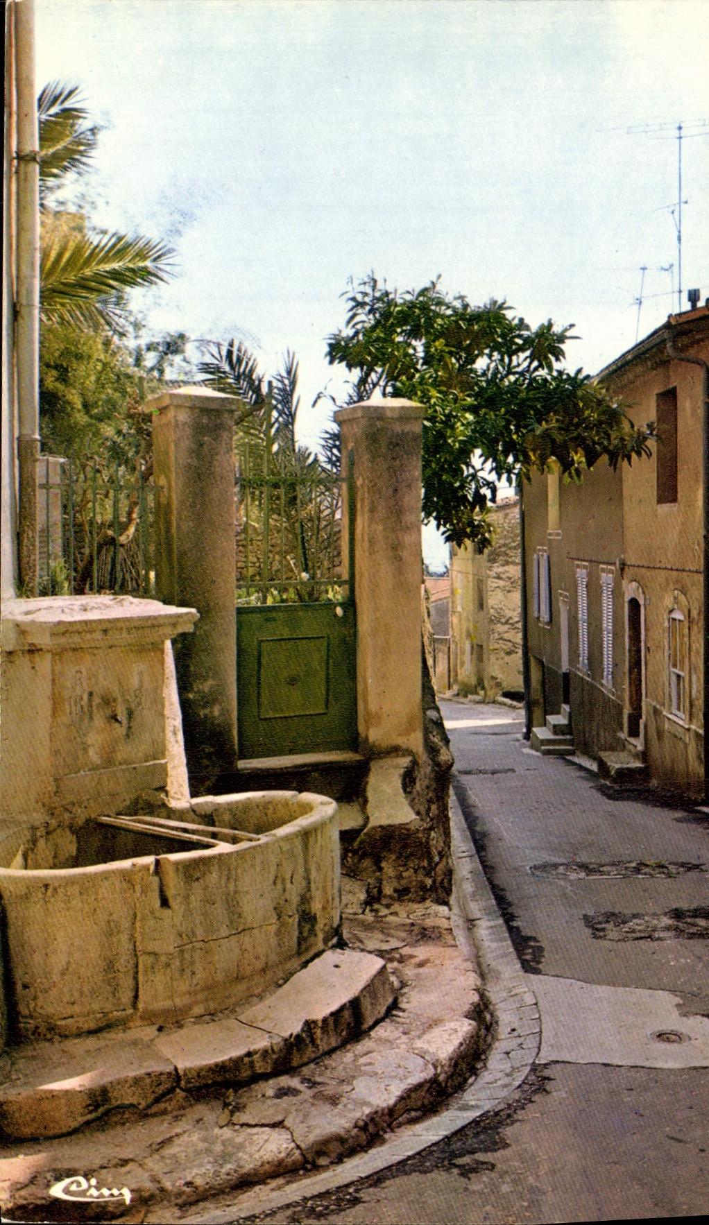 MODERN CARD Carnoules Old woman Street Jeanne D' Arc And Fountain