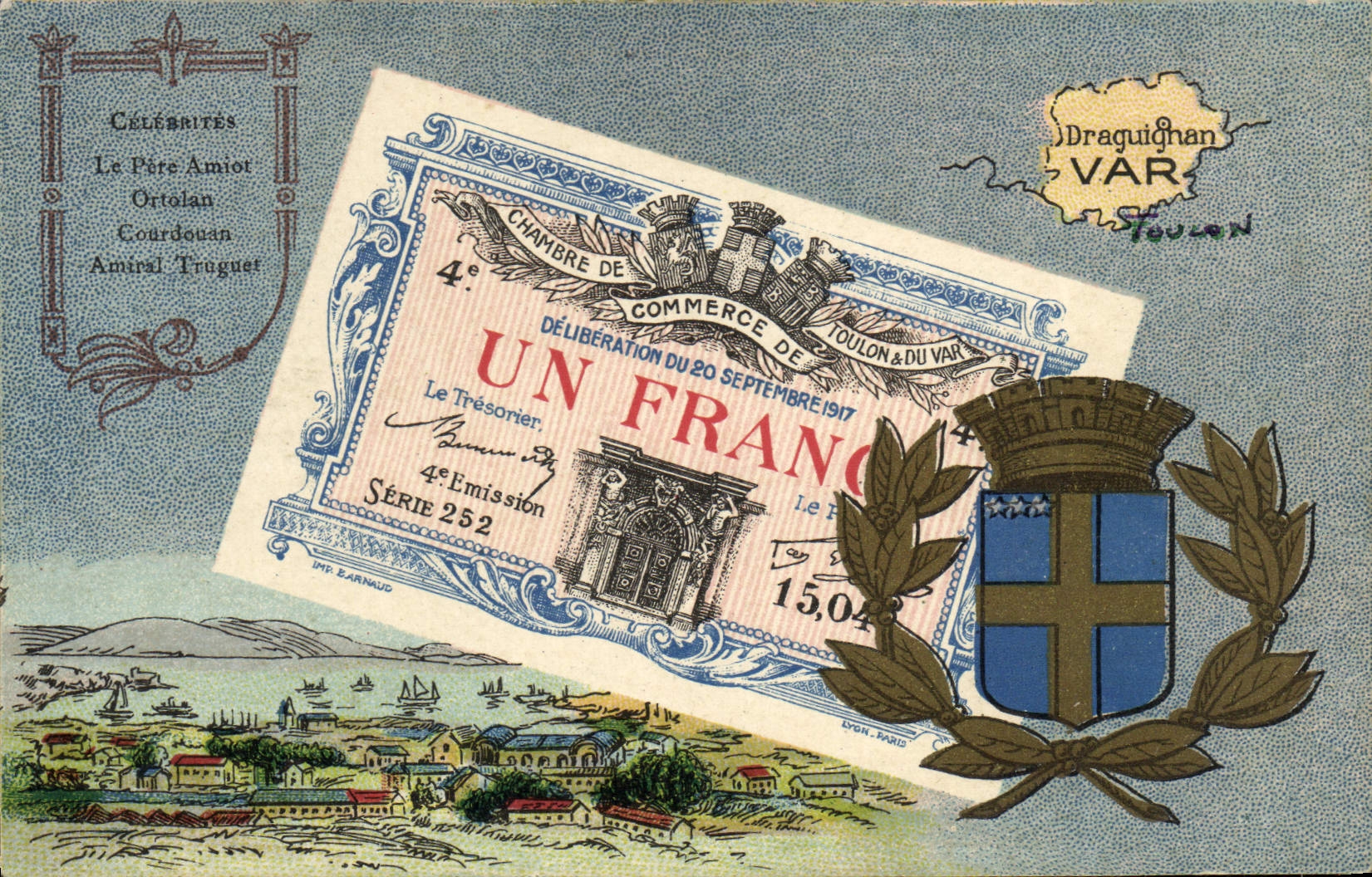 VINTAGE POSTCARD Draguignan Toulon