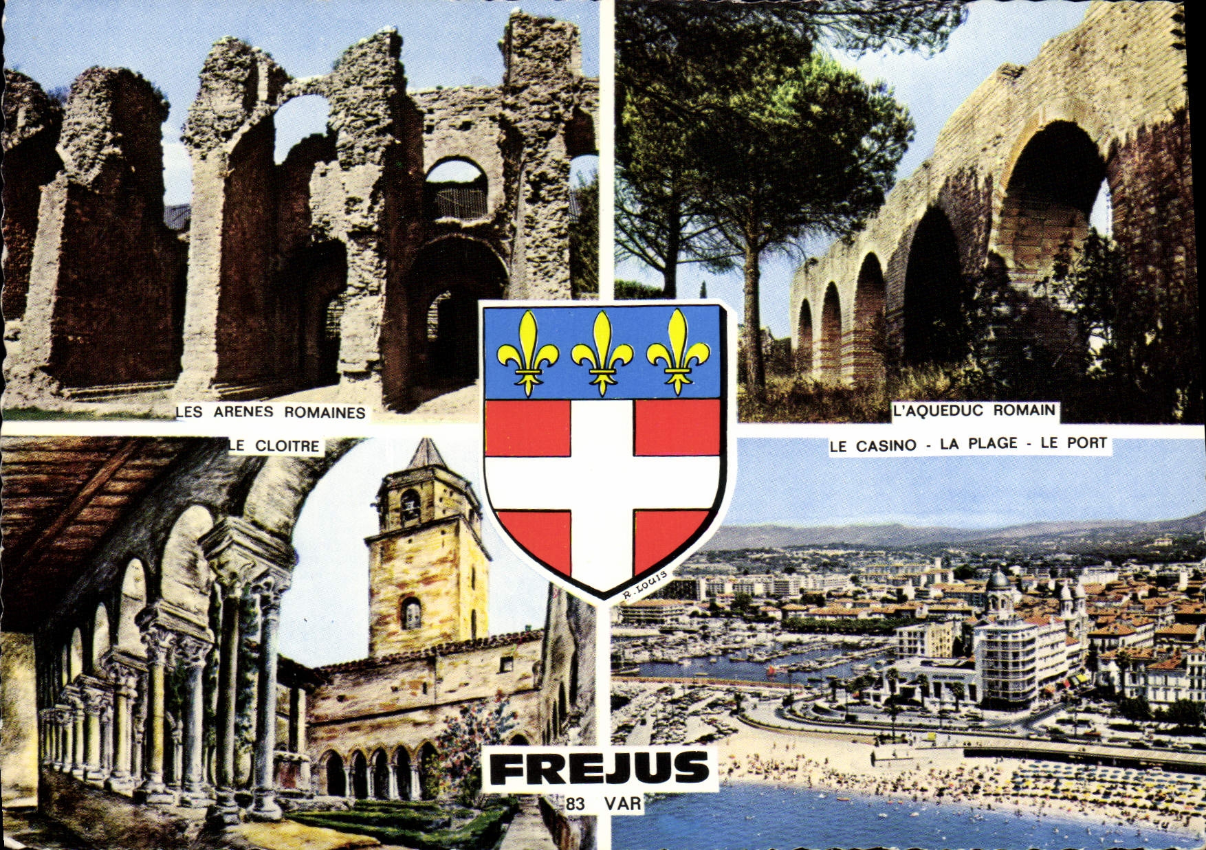 CPM Frejus Aqueduc romain Arenes romaines Casino Plage Le port Cloitre