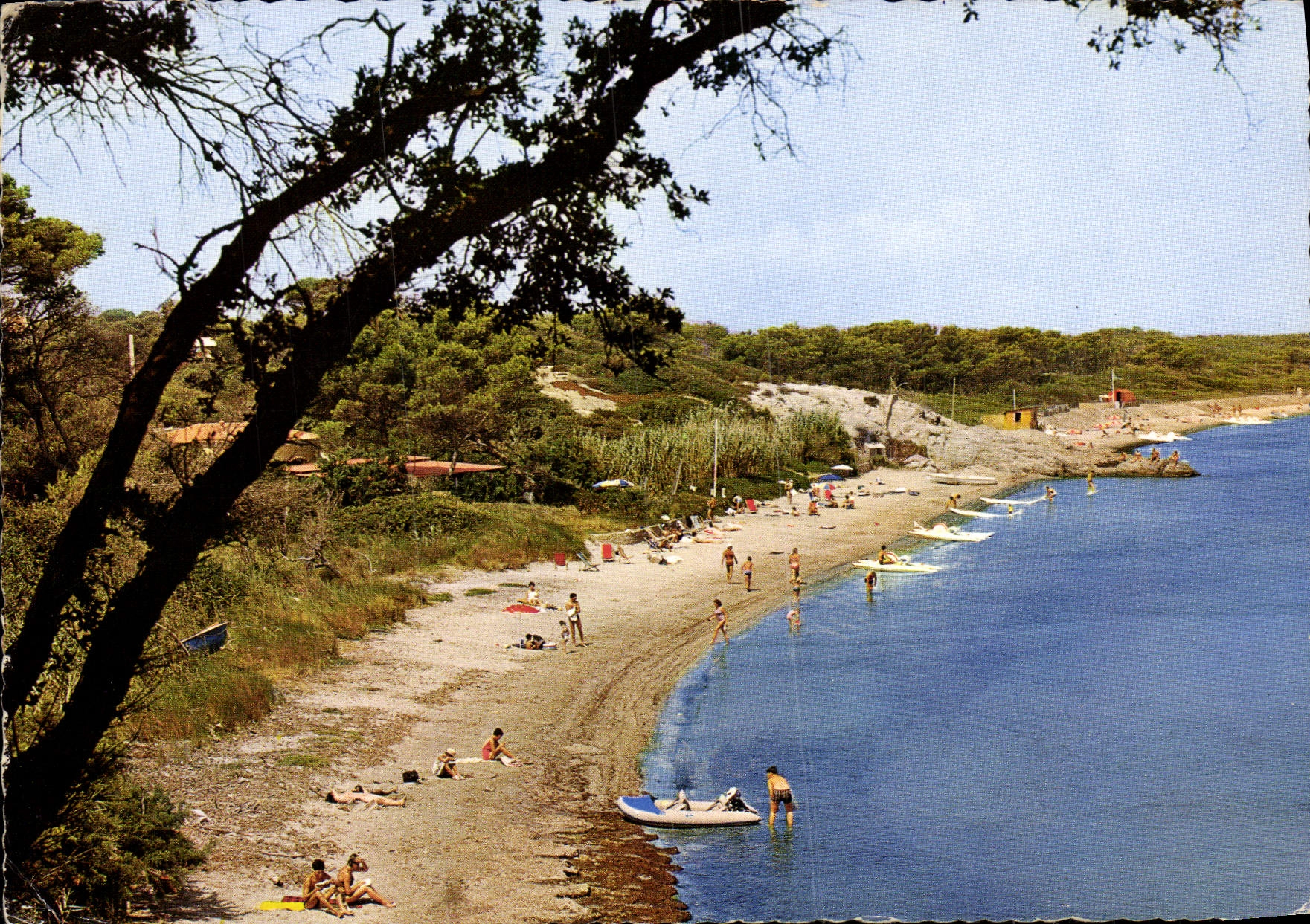 MODERN CARD Giens Beach of the badine