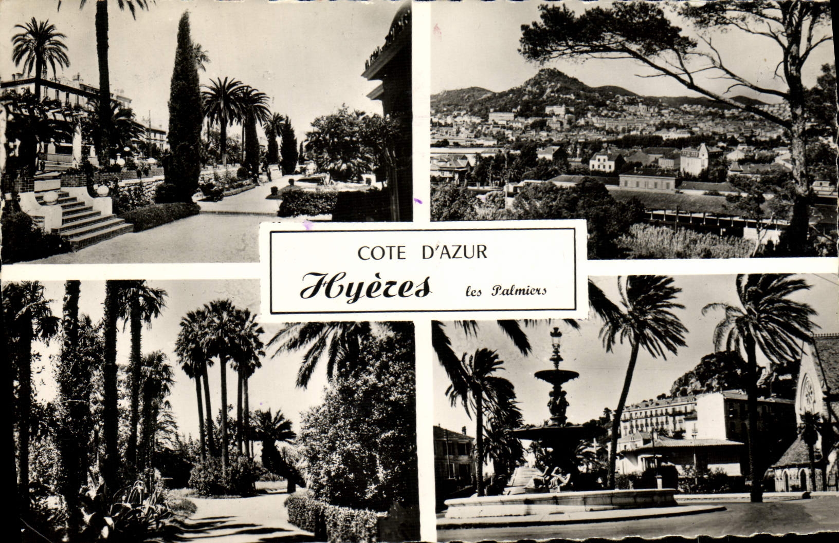 POSTAL MODERNA dimensión del azul de Hyeres