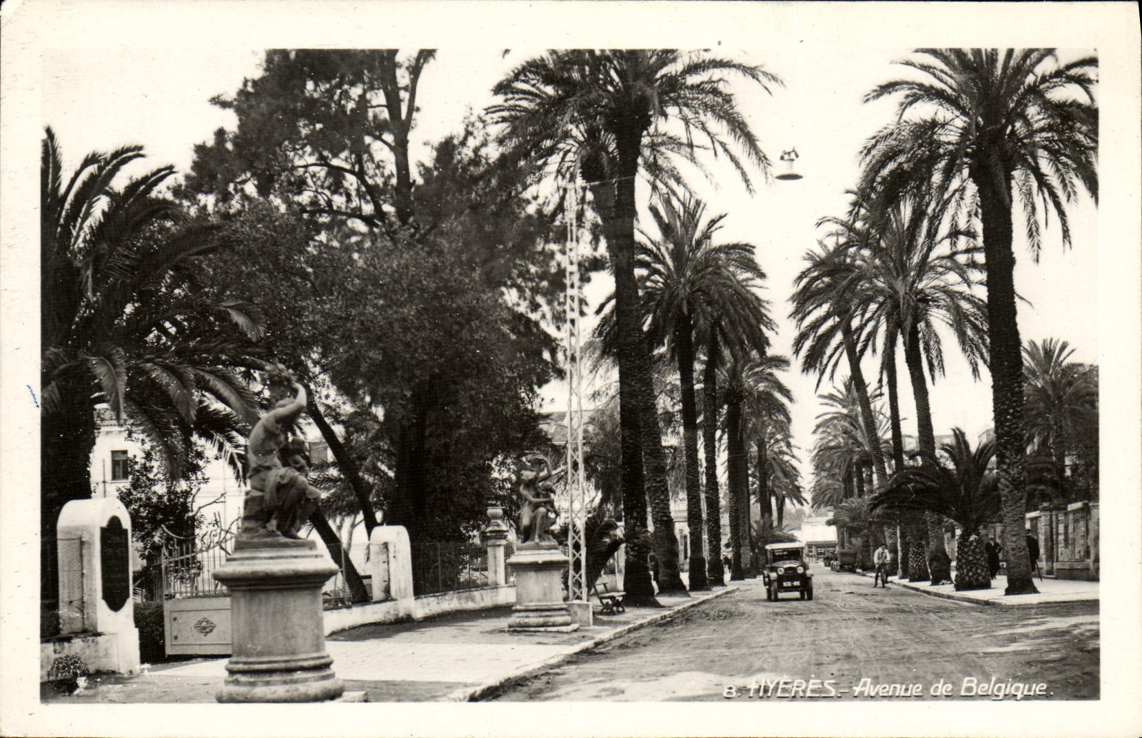 Avenida de Hyeres de la POSTAL de la VENDIMIA de Bélgica