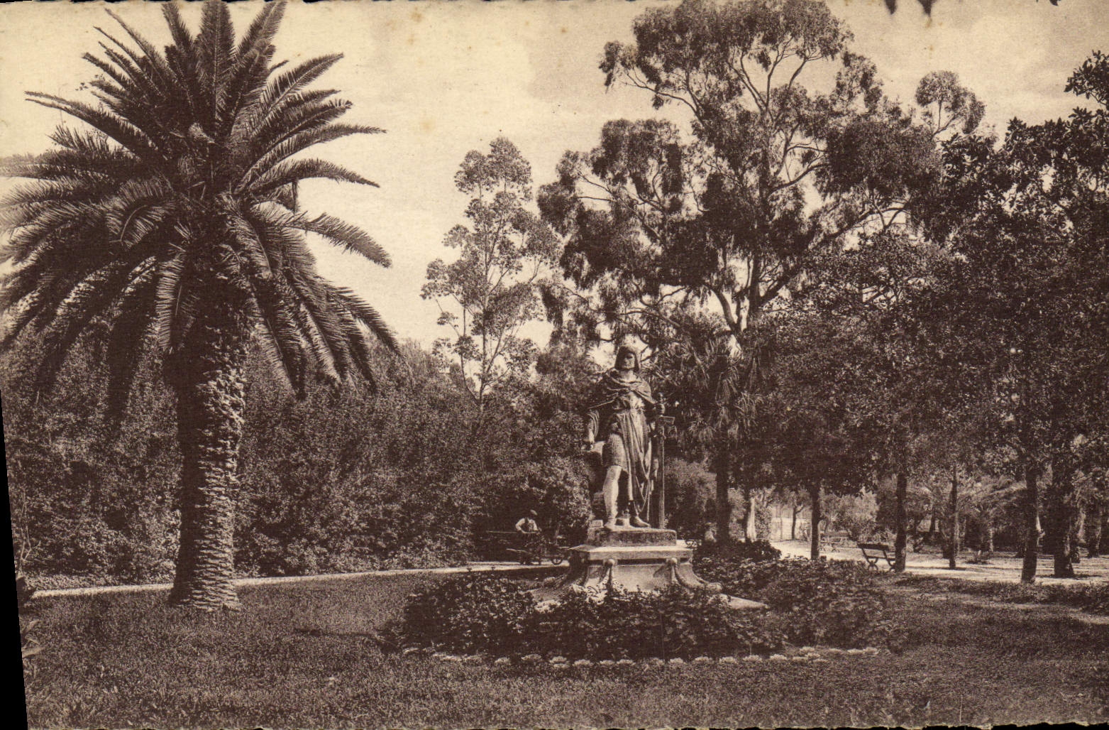 POSTAL Hyeres de la VENDIMIA las reglas del jardín de Denis de las palmeras del duque de Anjou