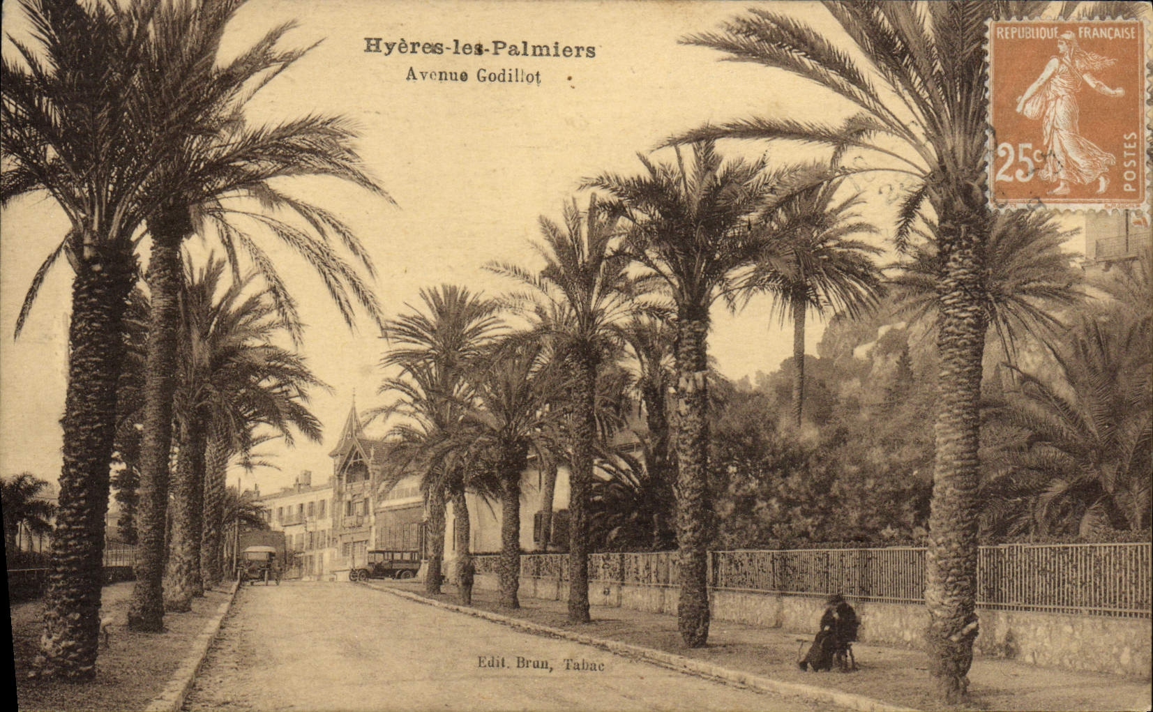 CPA Hyeres les Palmiers Avenue Godillot