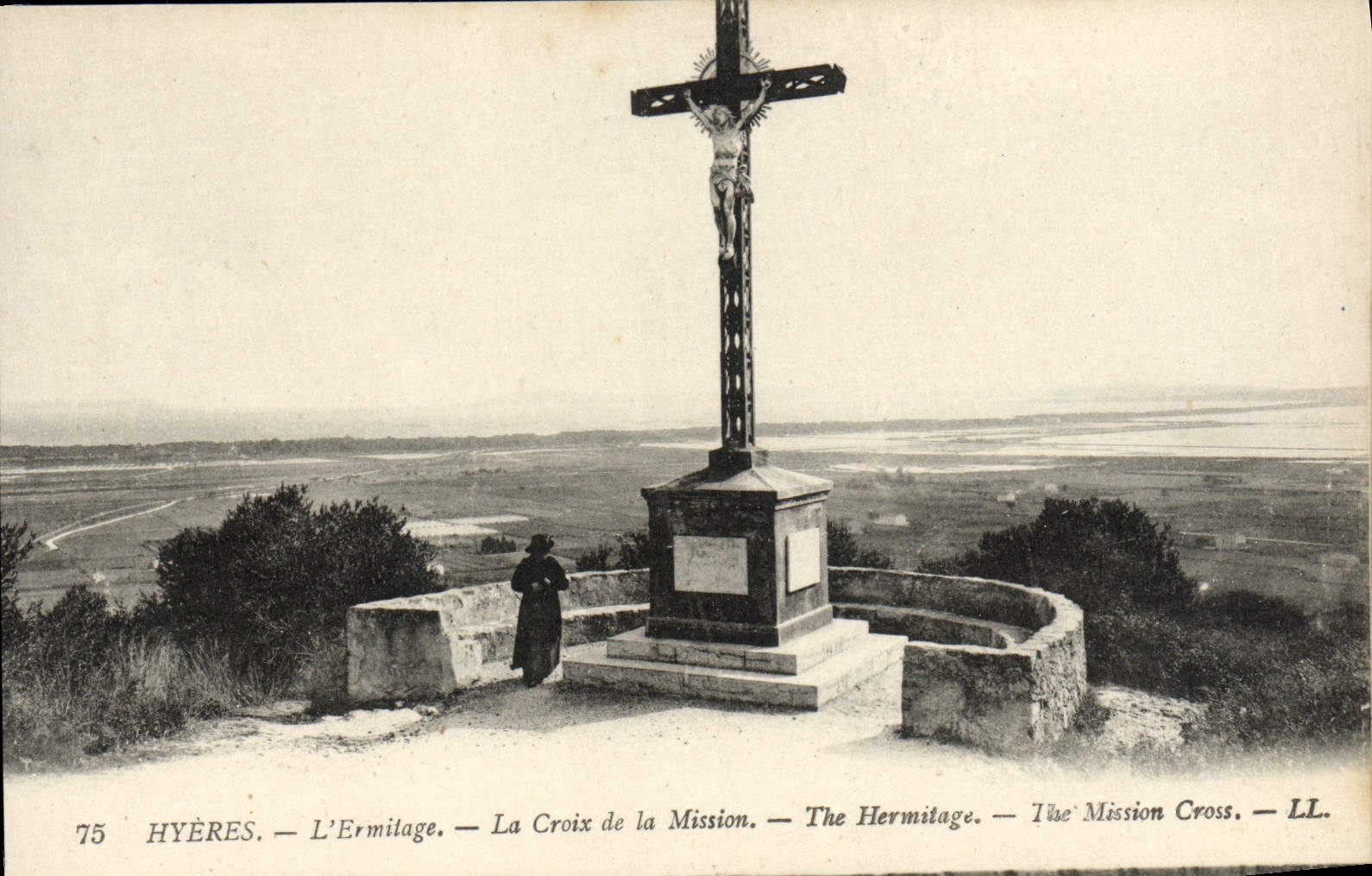 POSTAL Hyeres de la VENDIMIA la ermita la cruz de la misión