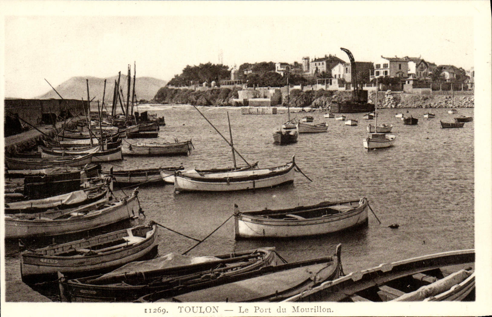 VINTAGE POSTCARD Toulon the Port Of Mourillon Boats