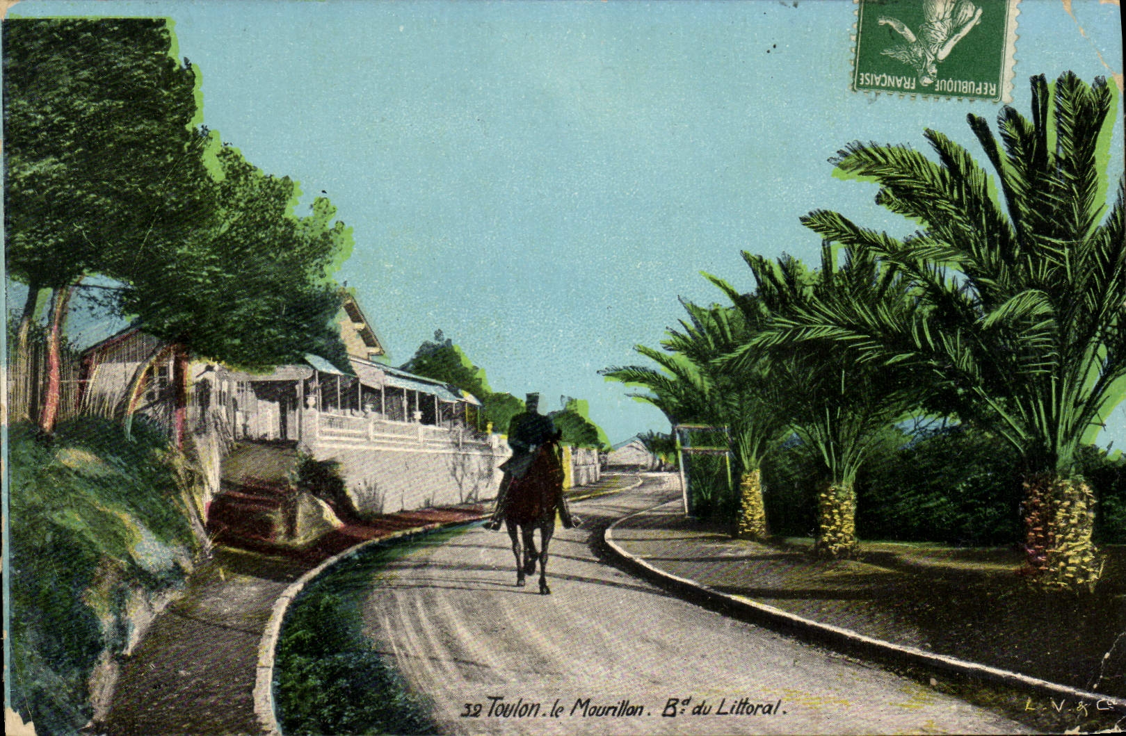 CPA Toulon Le Mounllon Bd du littoral Cavalier Cheval 