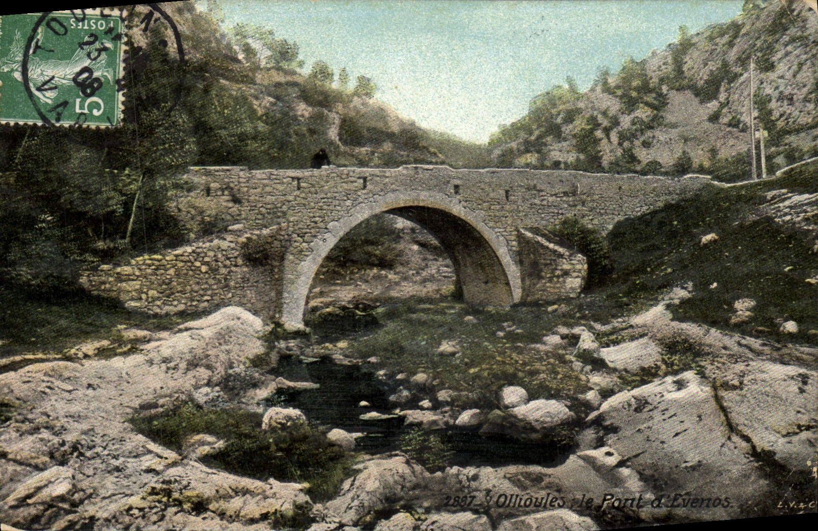 CPA Ollioules Le pont d'Evenos