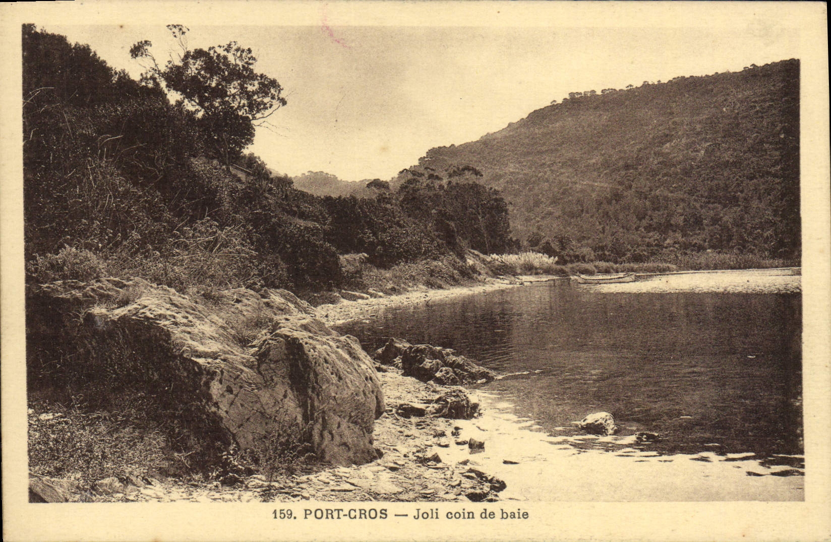 POSTAL MODERNA esquina bonita portuaria de la bahía de la raza a campo través