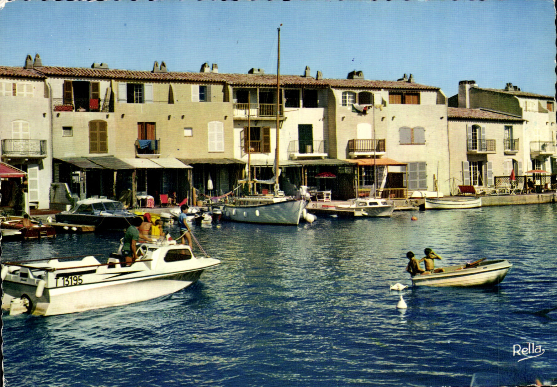 POSTAL MODERNA Grimaud portuario Concu de François Spoerry que esta aldea localiza en la parte inferior del golfo