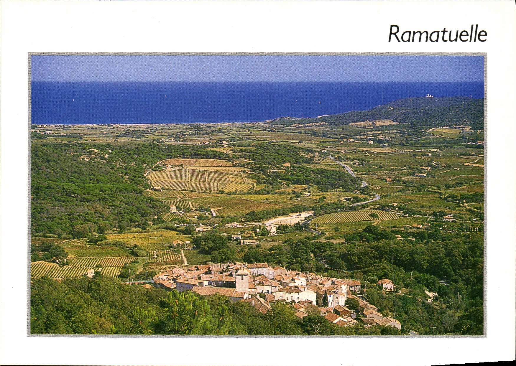 MODERN CARD Ramatuelle View at the Pampelonne bottom