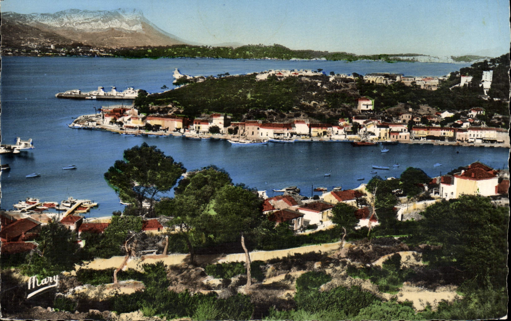 MODERN CARD Holy Mandrier View and Roads of the labels