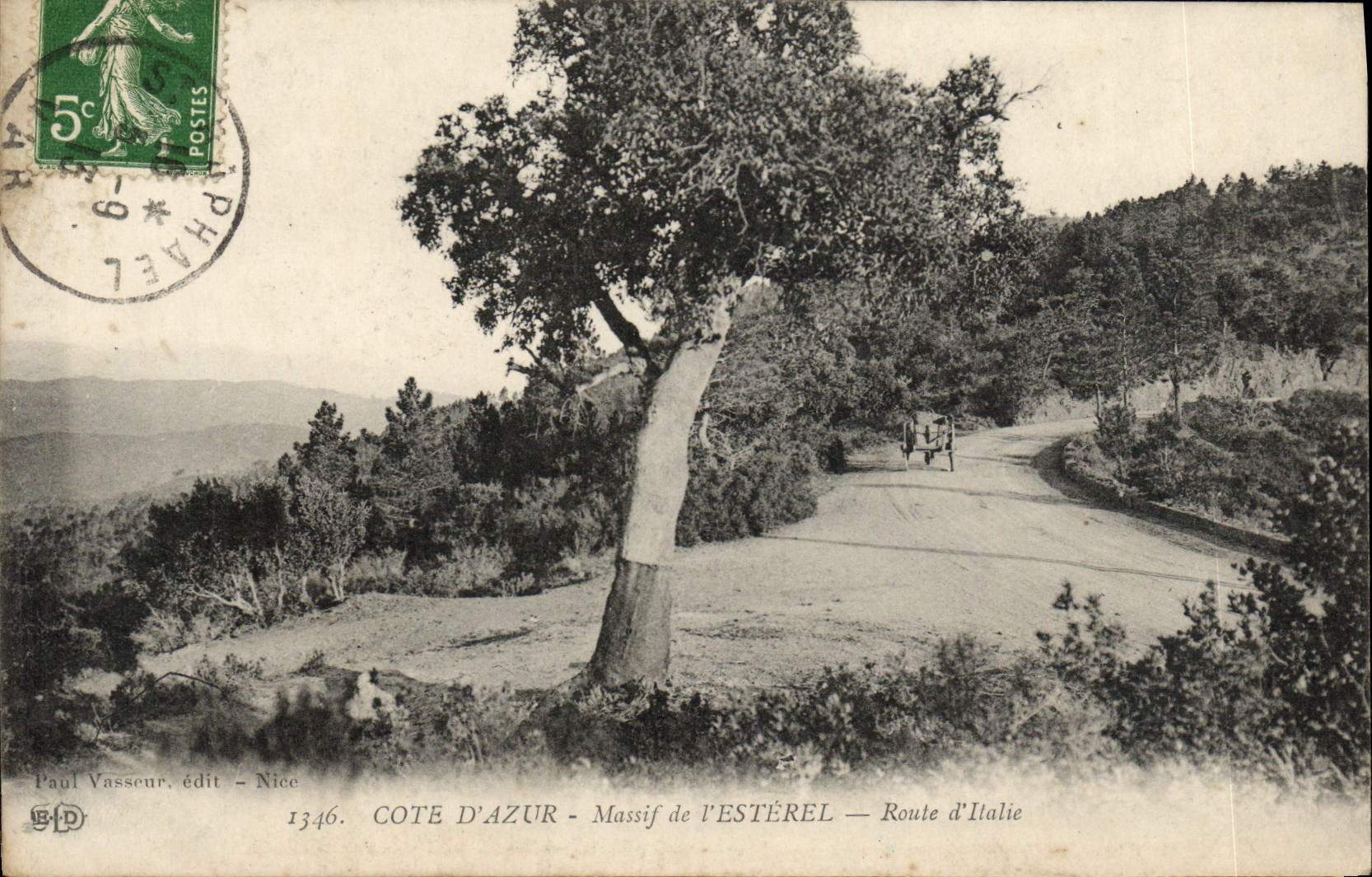 CPA Cote D'Azur Massif de I'Esterel Route d'Italie