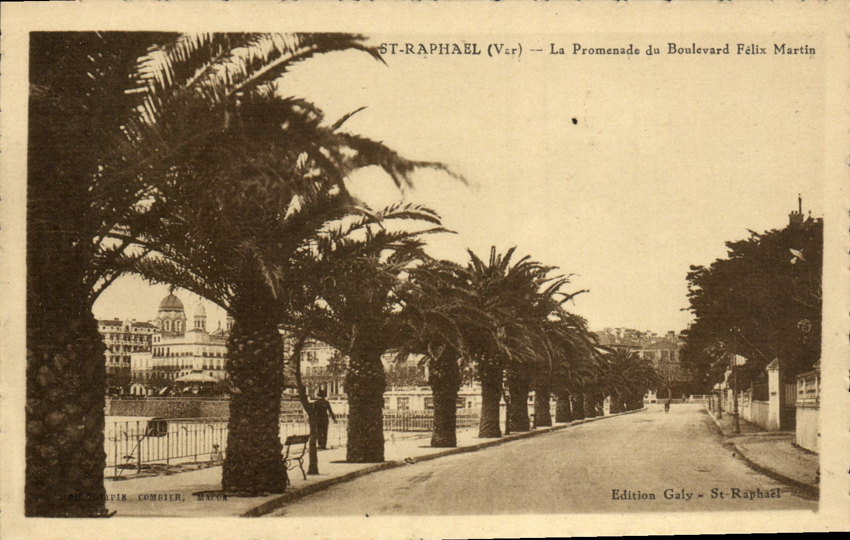 VINTAGE POSTCARD Holy Raphael the Walk of the Boulevard Felix Martin