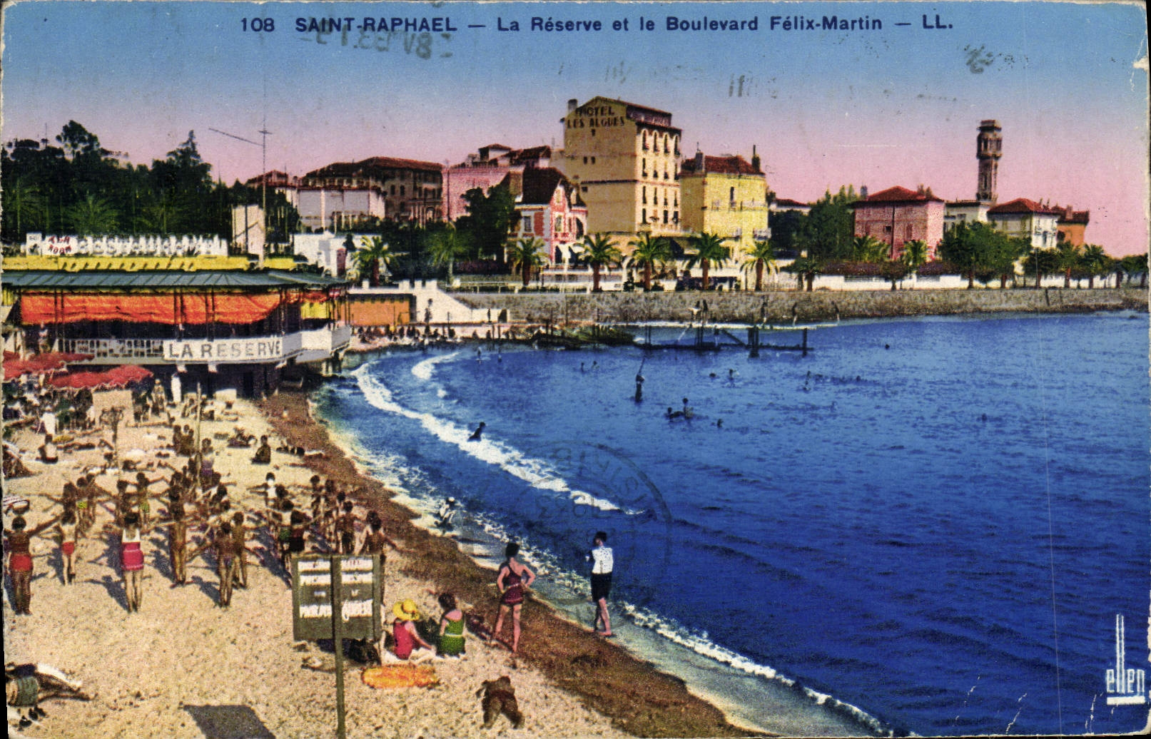 CPA Saint Raphael La Reserve et le Boulevard Felix Martin Enfants