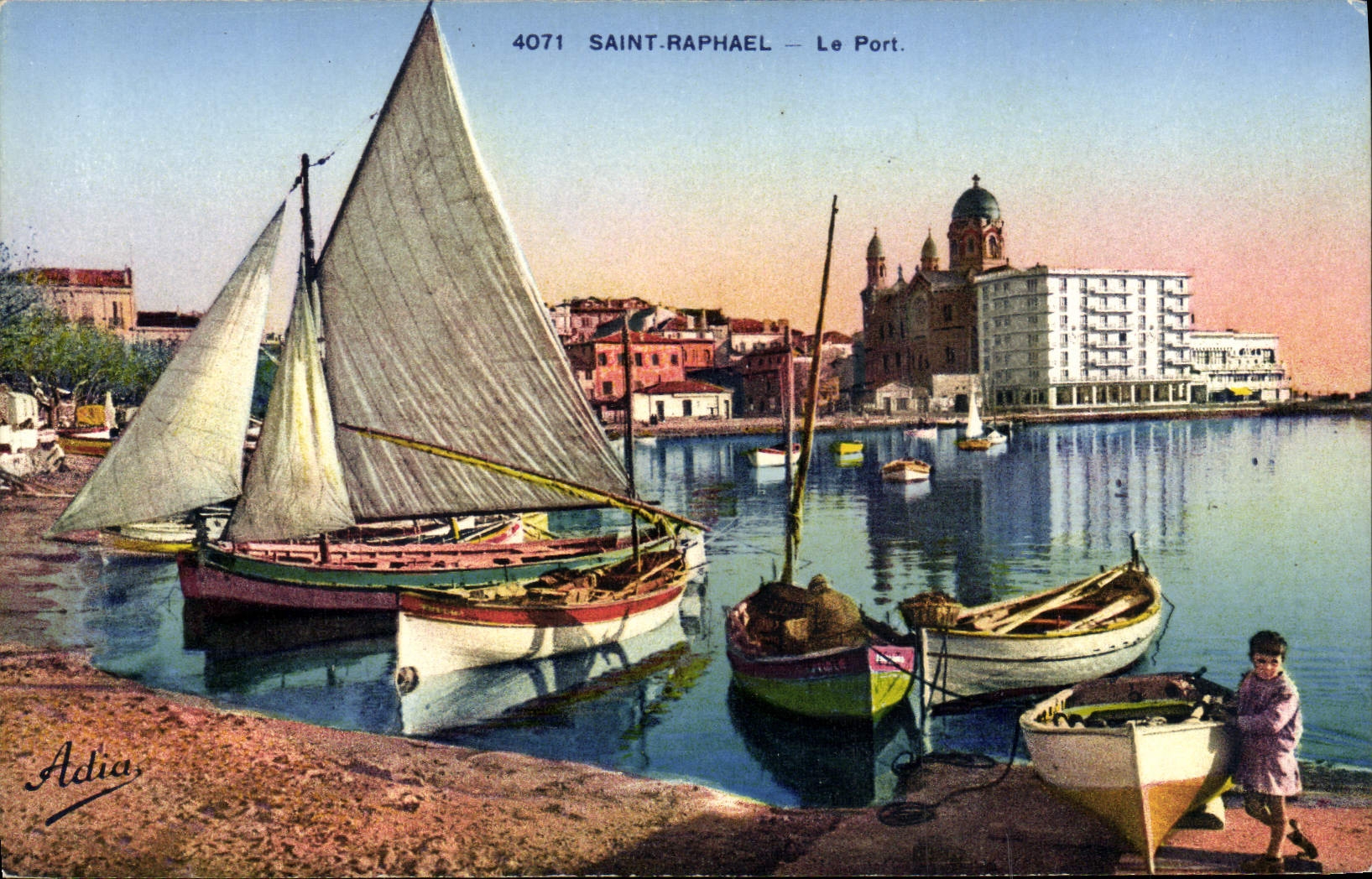 CPA Saint Raphael Le Port Bateaux