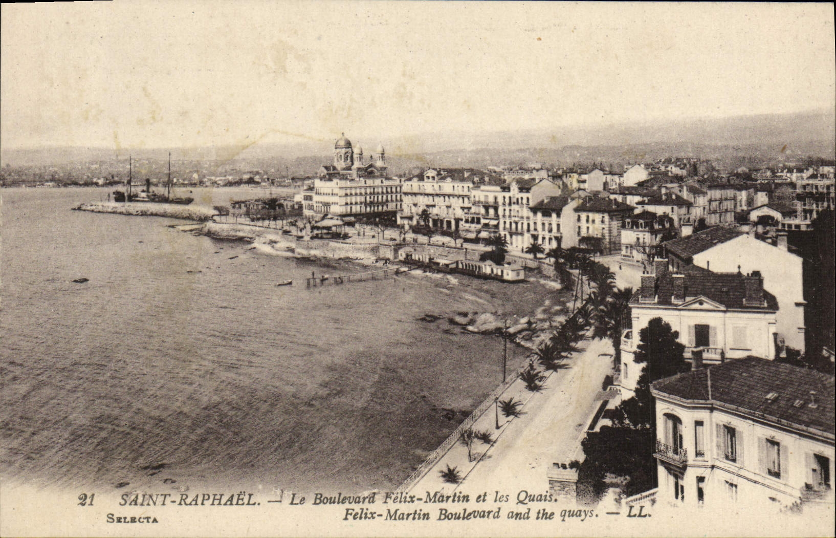 CPA Saint Raphael Le Boulevard Felix Martin et les Quais 
