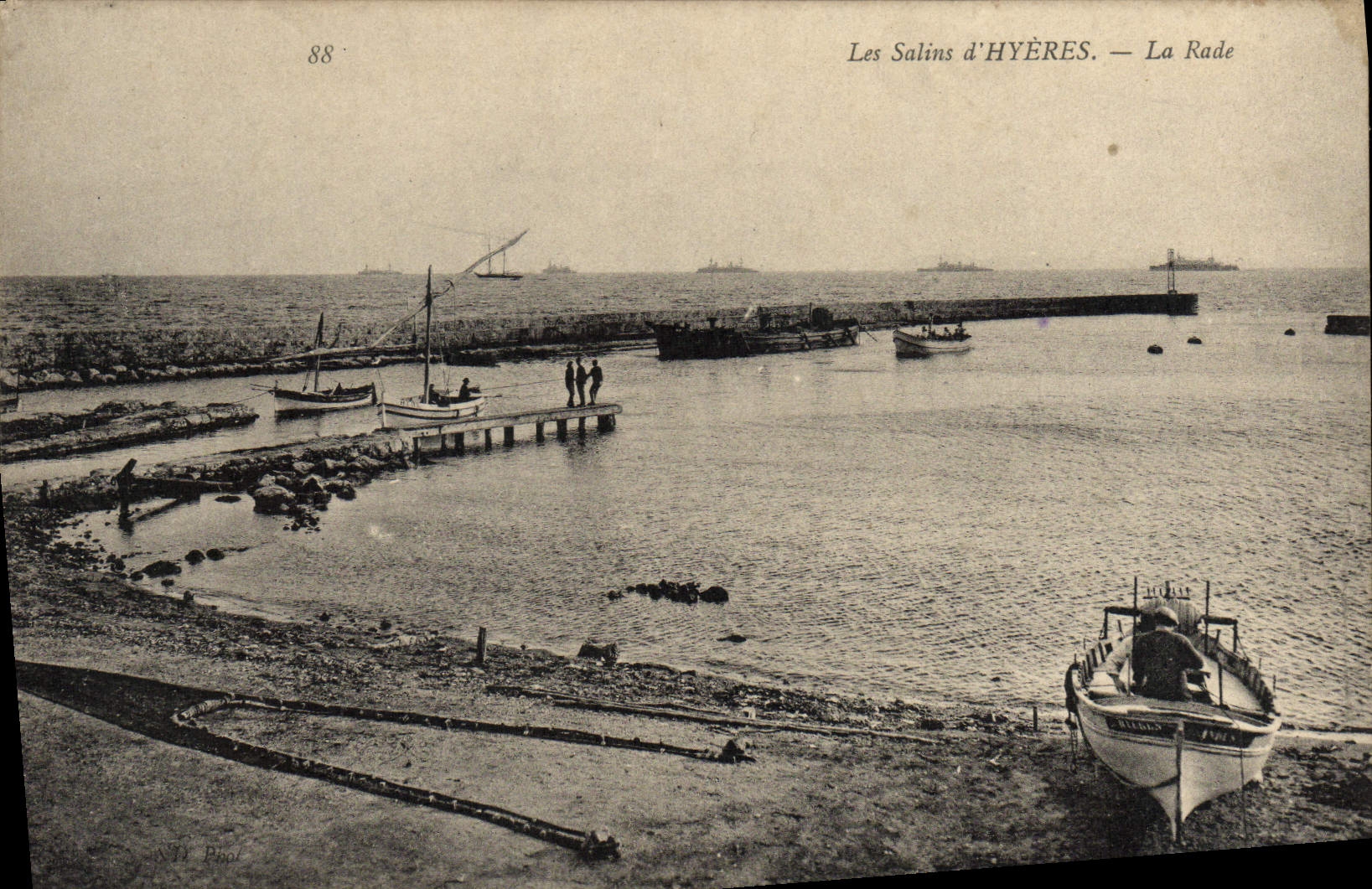 POSTAL de la VENDIMIA las salinas de los caminos de Hyeres
