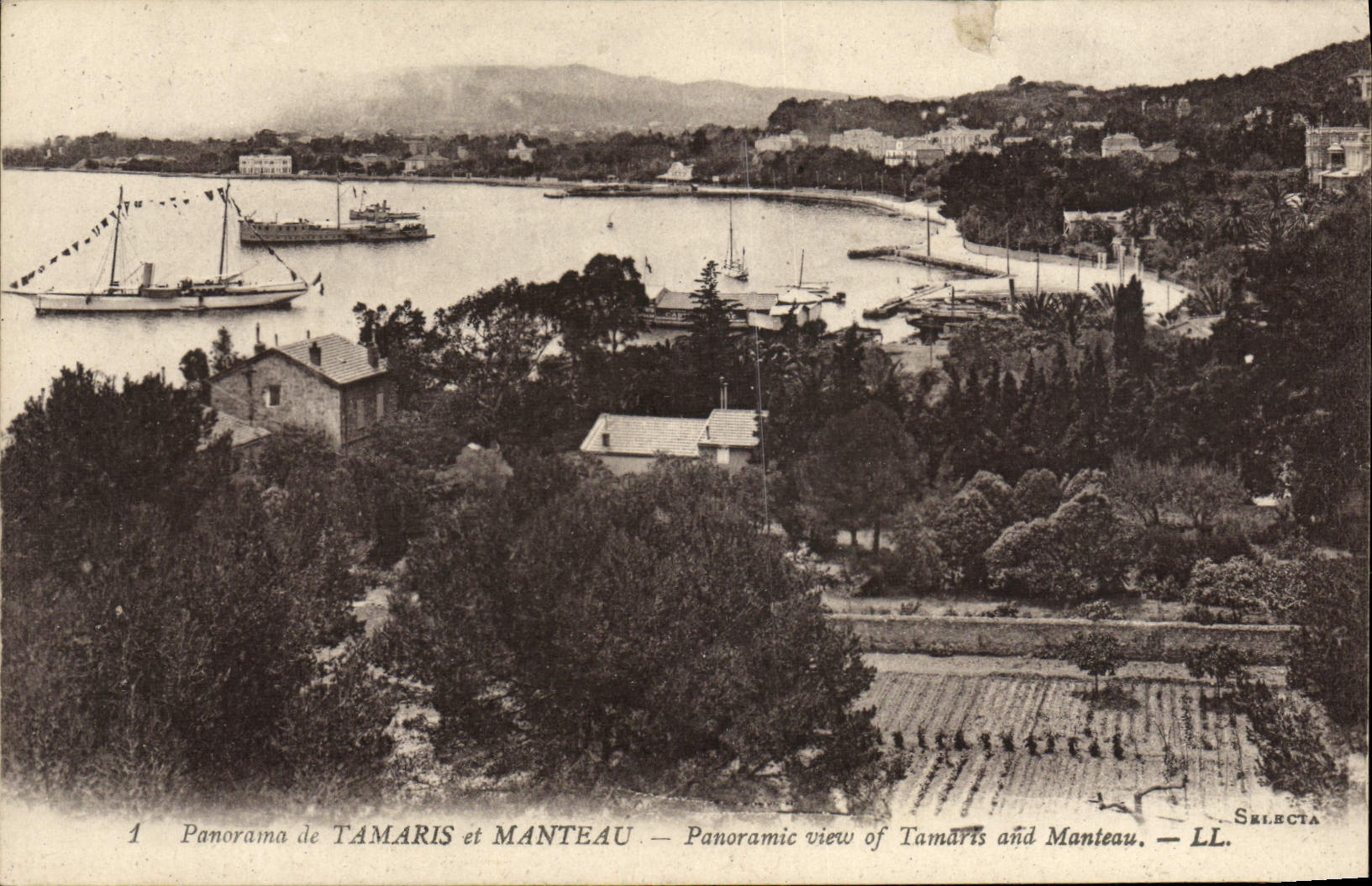 CPA Panorama de Tamaris et Manteau Bateaux