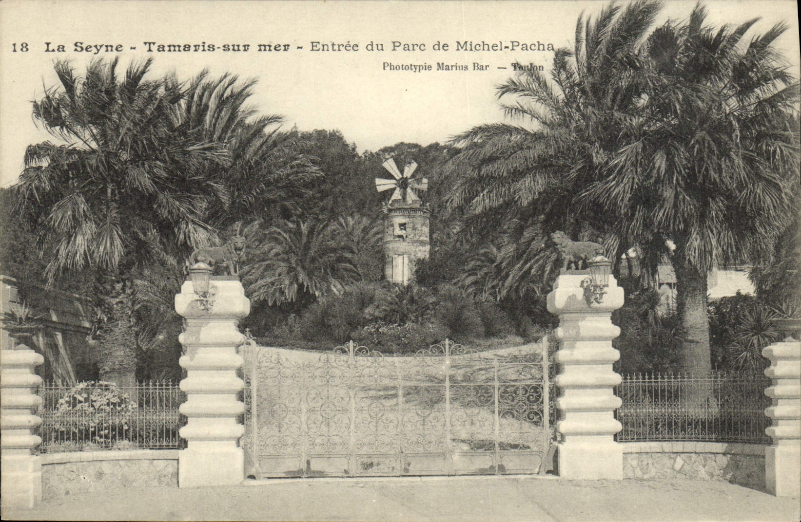 VINTAGE POSTCARD Tamaris on Entered Sea of the Park of Michel Pasha