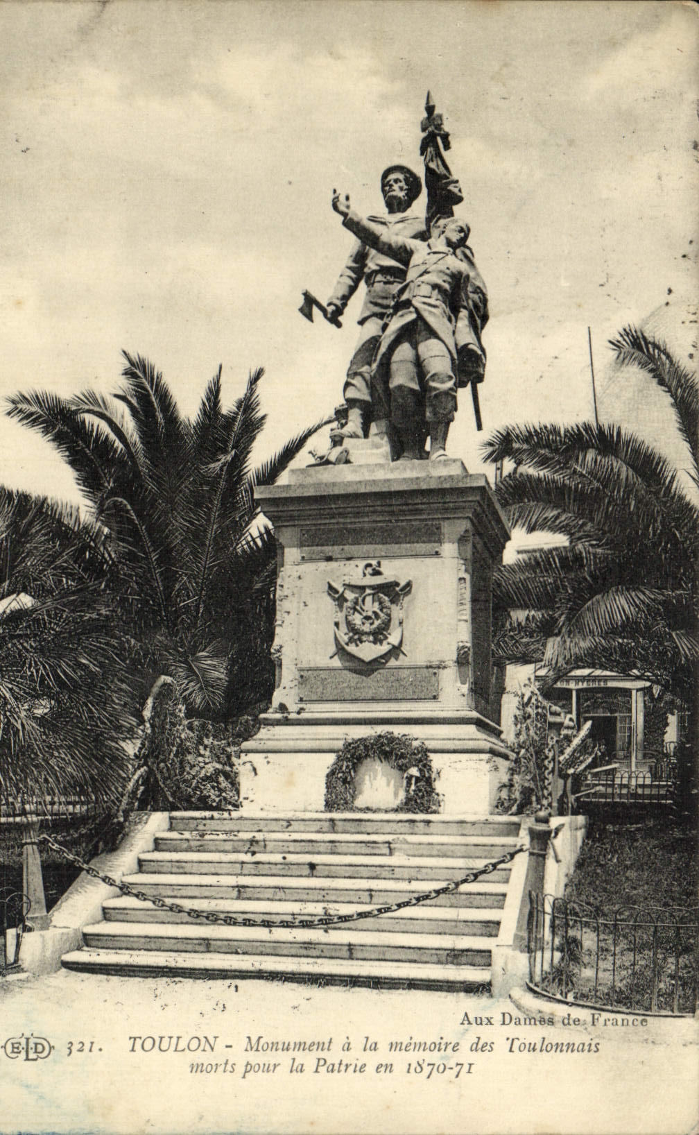 CPA Toulon Monument a la memoire des Toulonnais morts pour la Patrie en 1870 1871 Militaria