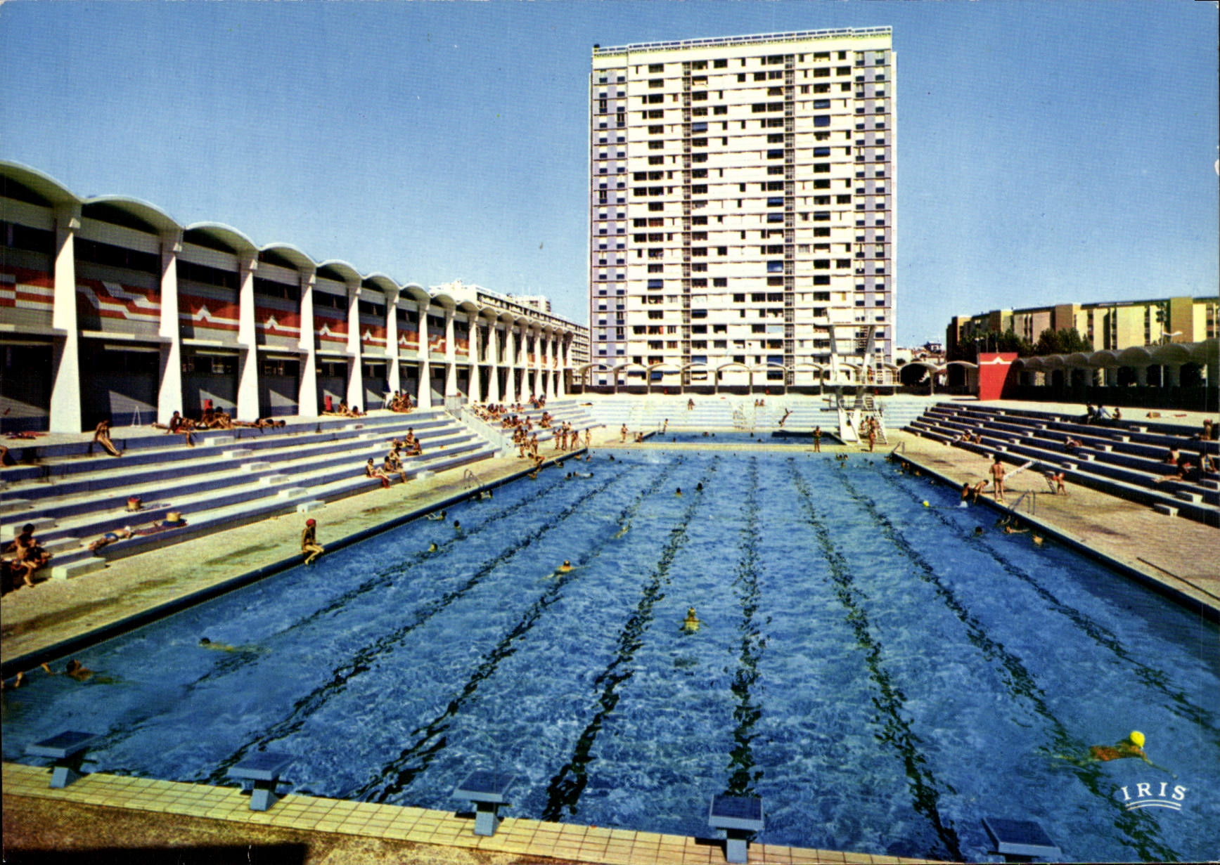 CPMReflets of the Dimension of Toulon Azure the Olympic swimming pool
