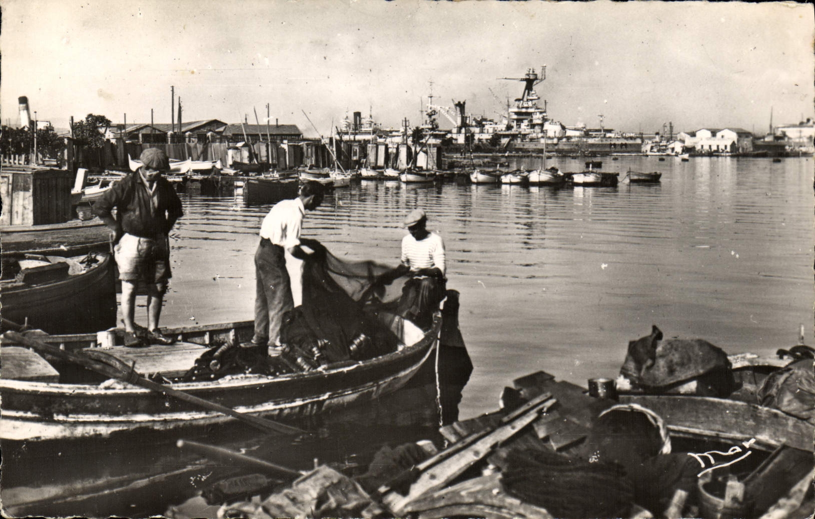 MODERN CARD Toulon on Sea the Small Row sinners