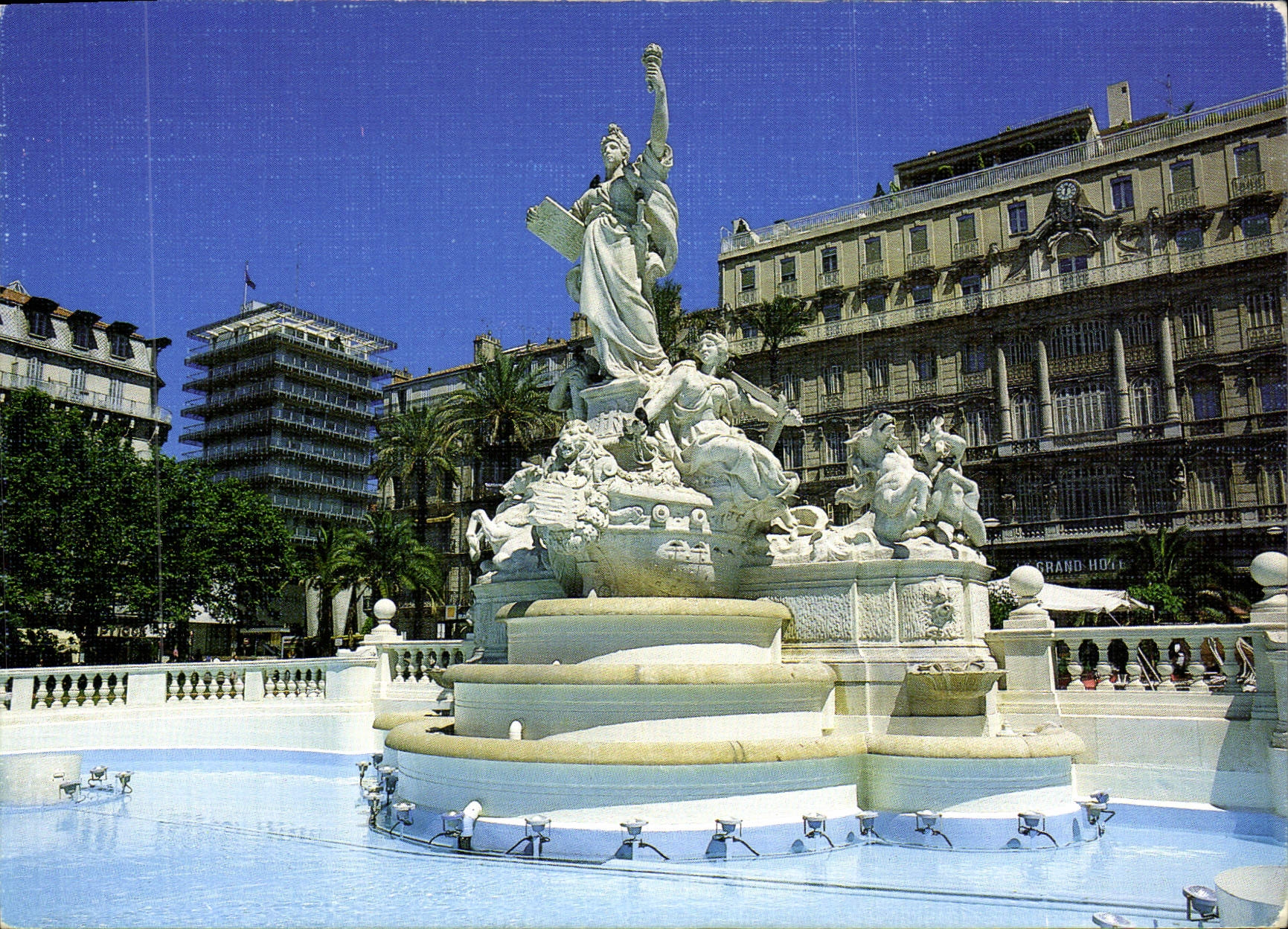 MODERN CARD Toulon the fountain places Freedom