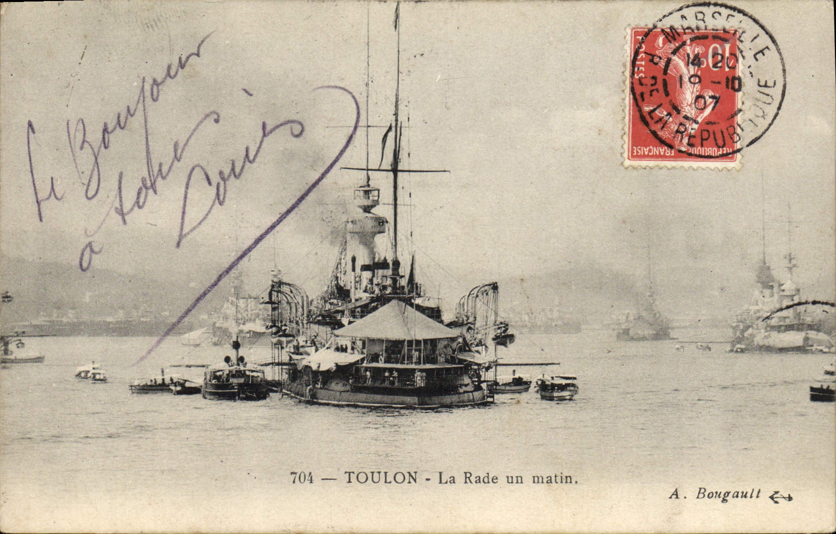 CPA Toulon La Rade un matin Bateau