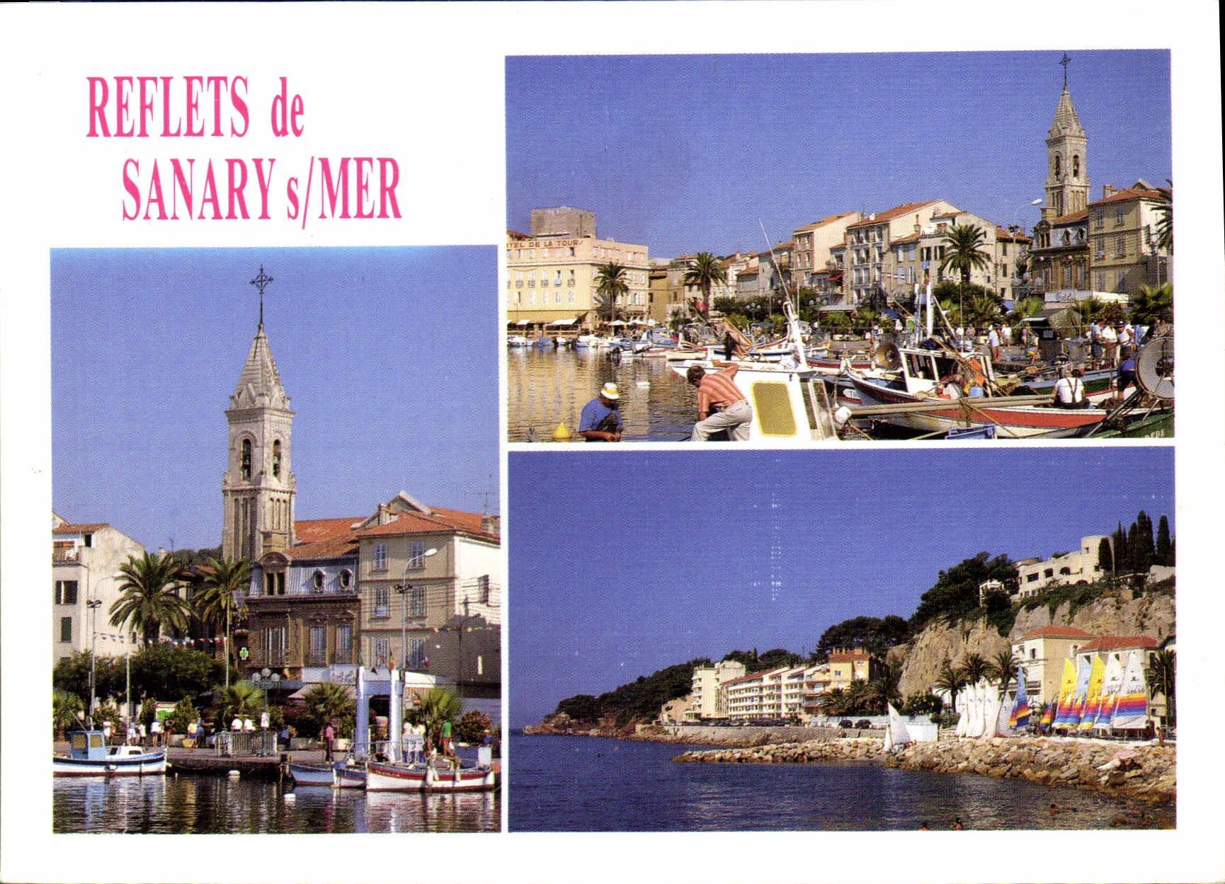 CPM Souvenir de Sanary sur Mer (carte toilee)