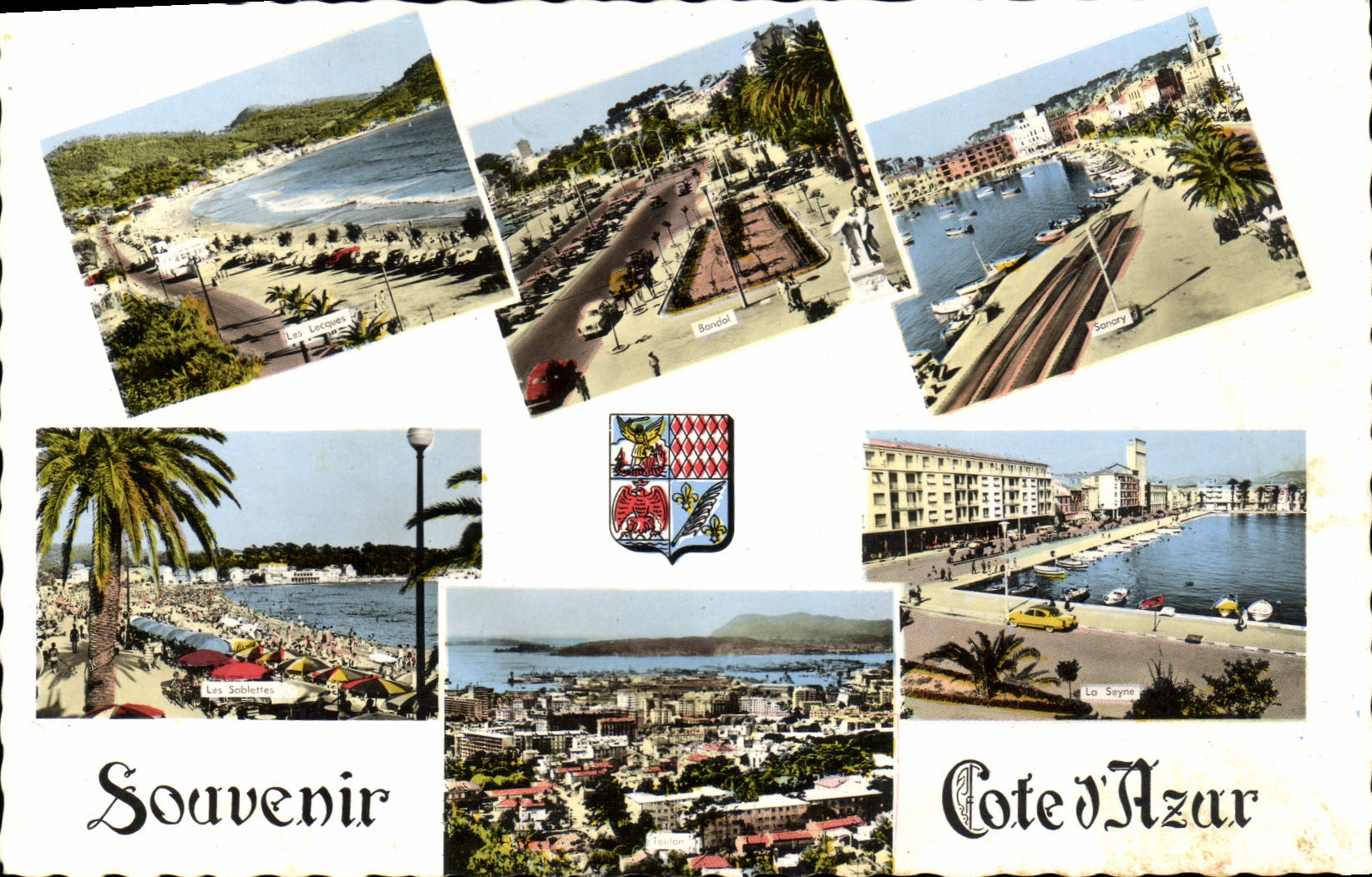 CPA Souvenir Cote d'Azur Toulon Bandol Les Lecques Sablettes La Seyne 