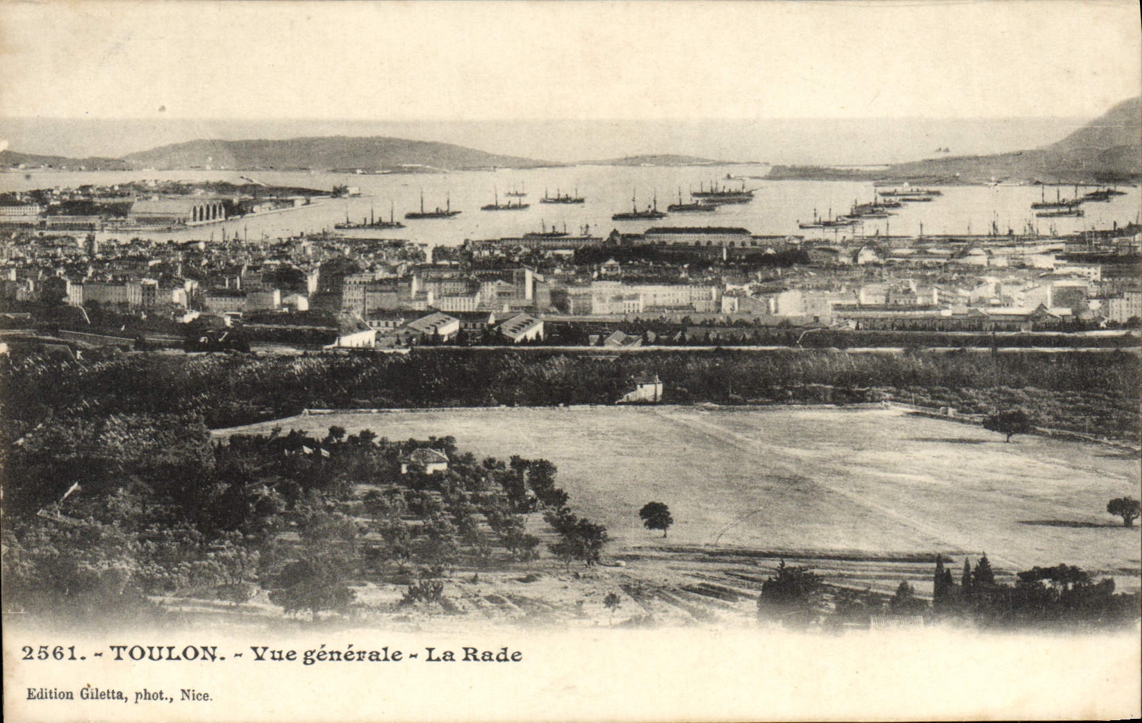 VINTAGE POSTCARD Toulon View Roads