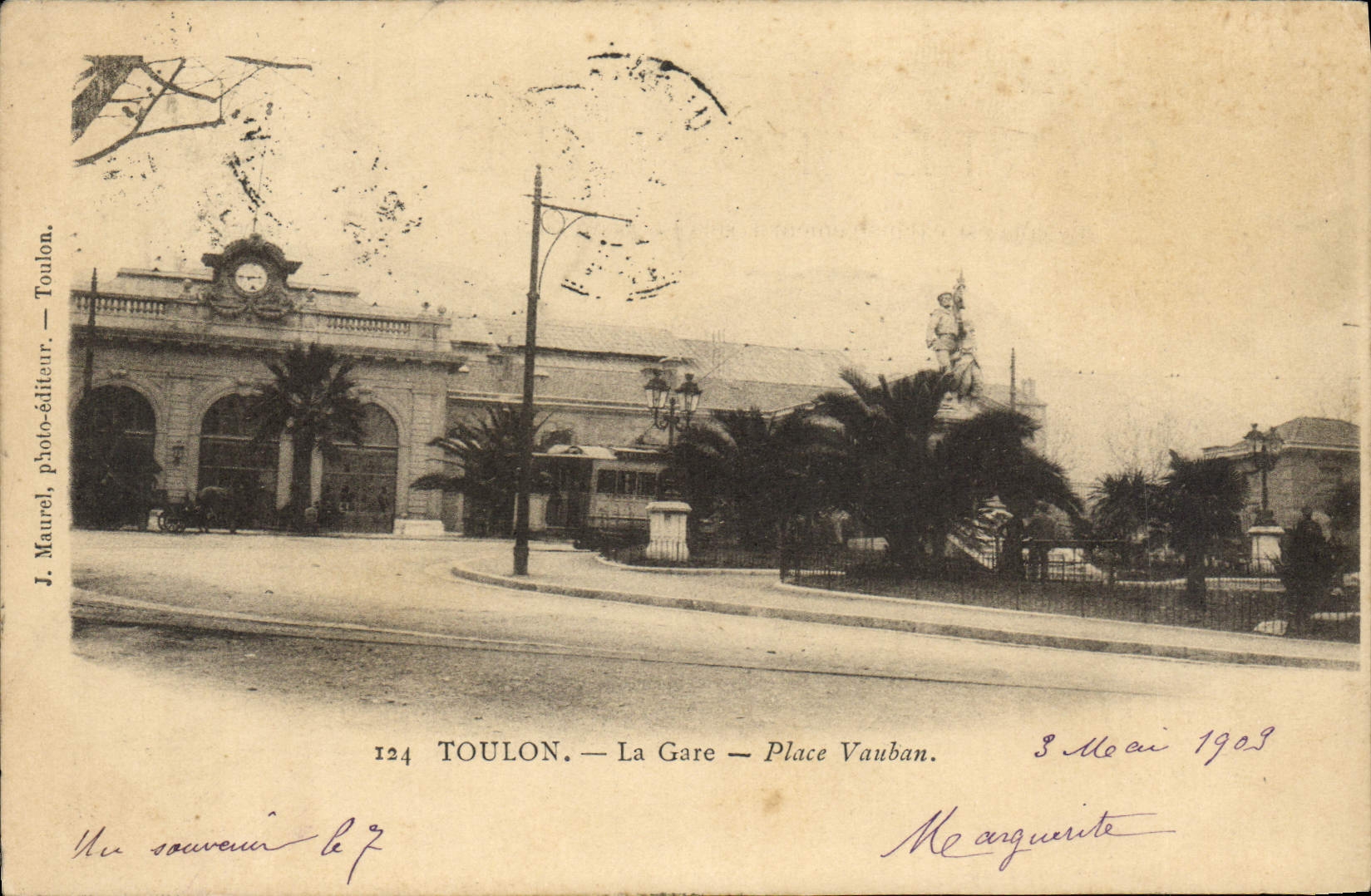 CPA Toulon La Gare Place Vauban