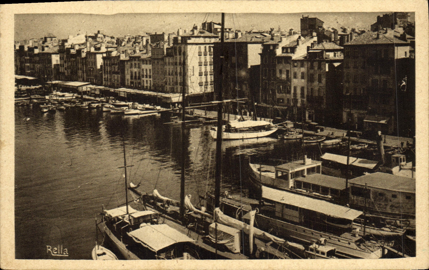 VINTAGE POSTCARD Toulon the Quay of Cronstadt