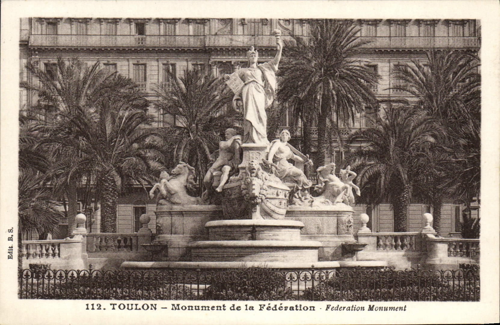 CPA Toulon Monument de la Federation 