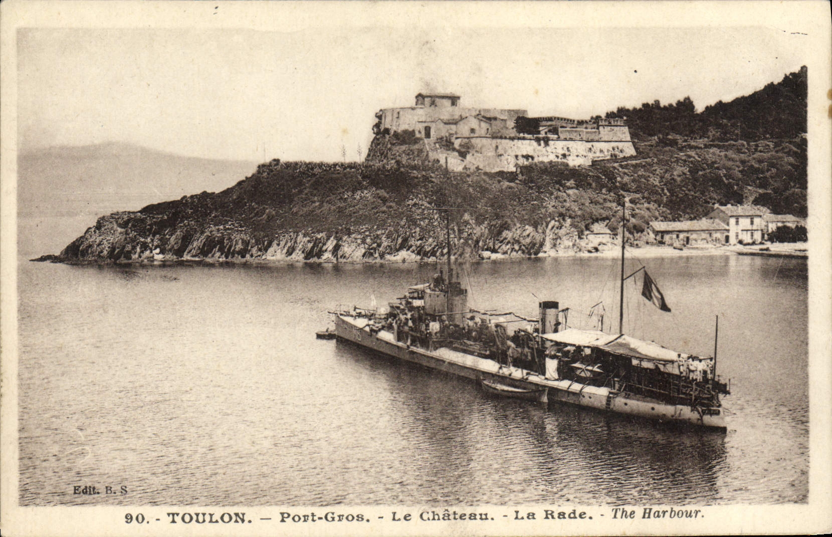 CPA Toulon Port Gros Le Chateau La Rade Bateau