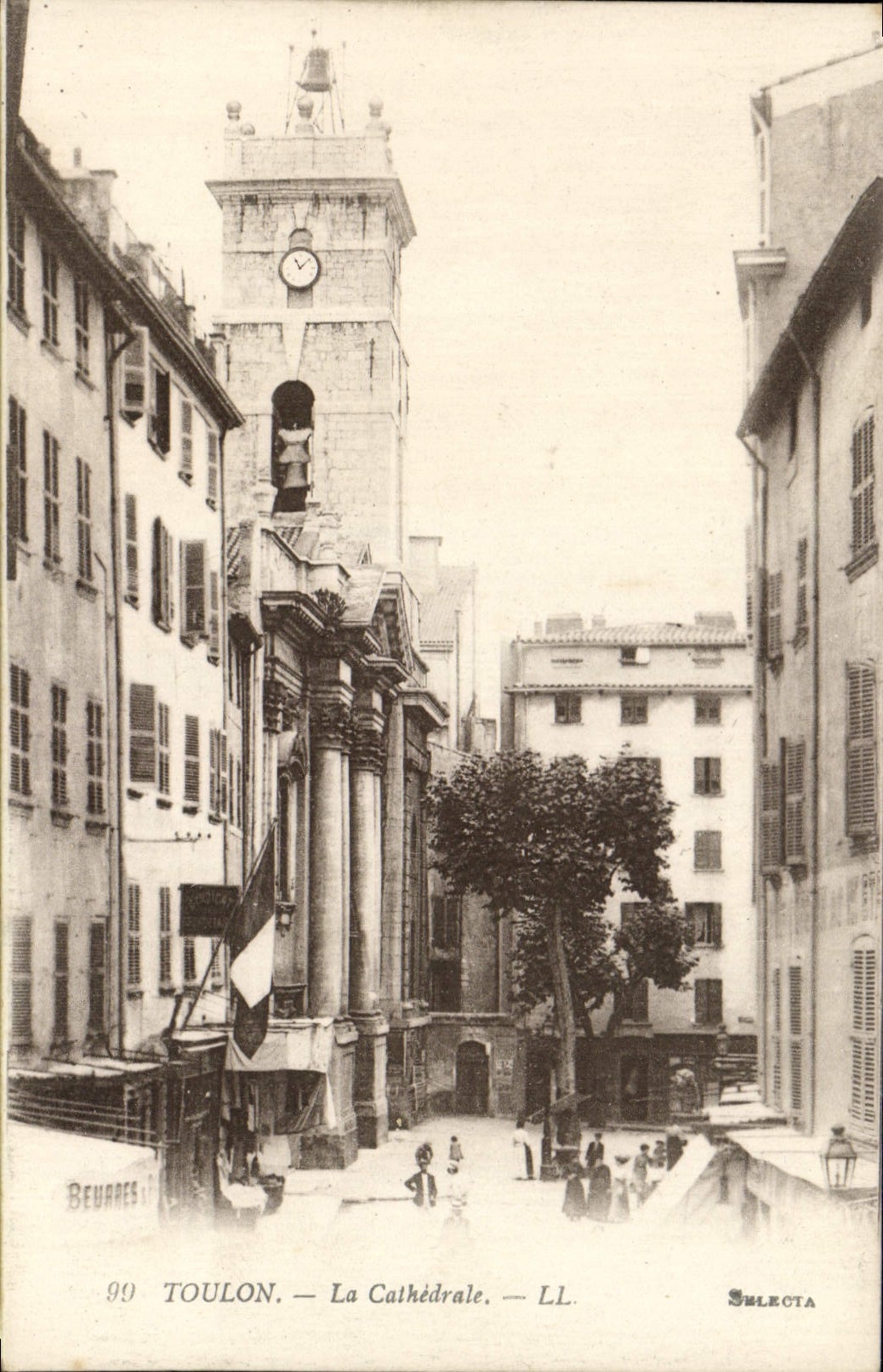 VINTAGE POSTCARD Toulon the Cathedral
