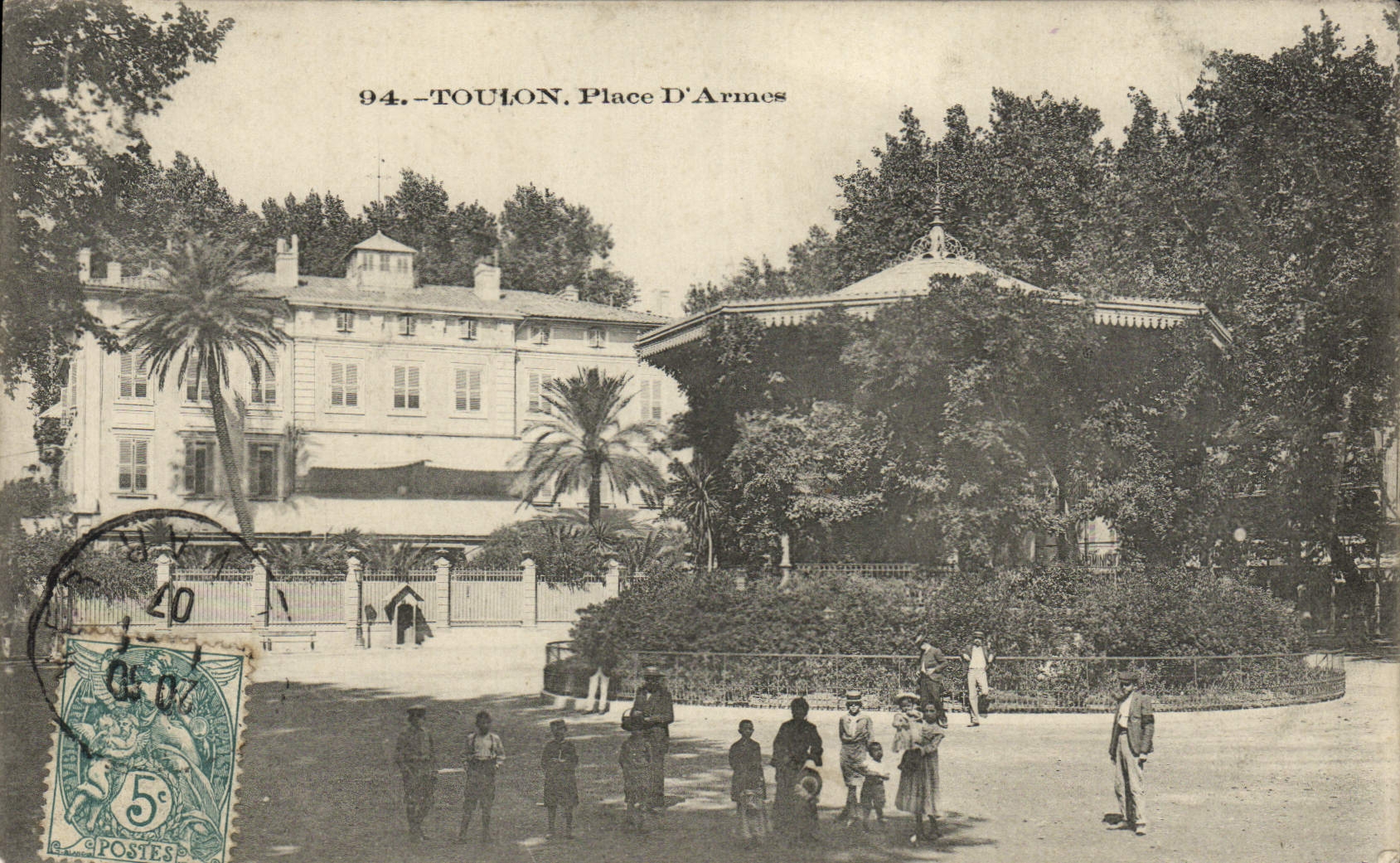 CPA Toulon Place D'Armes Enfants