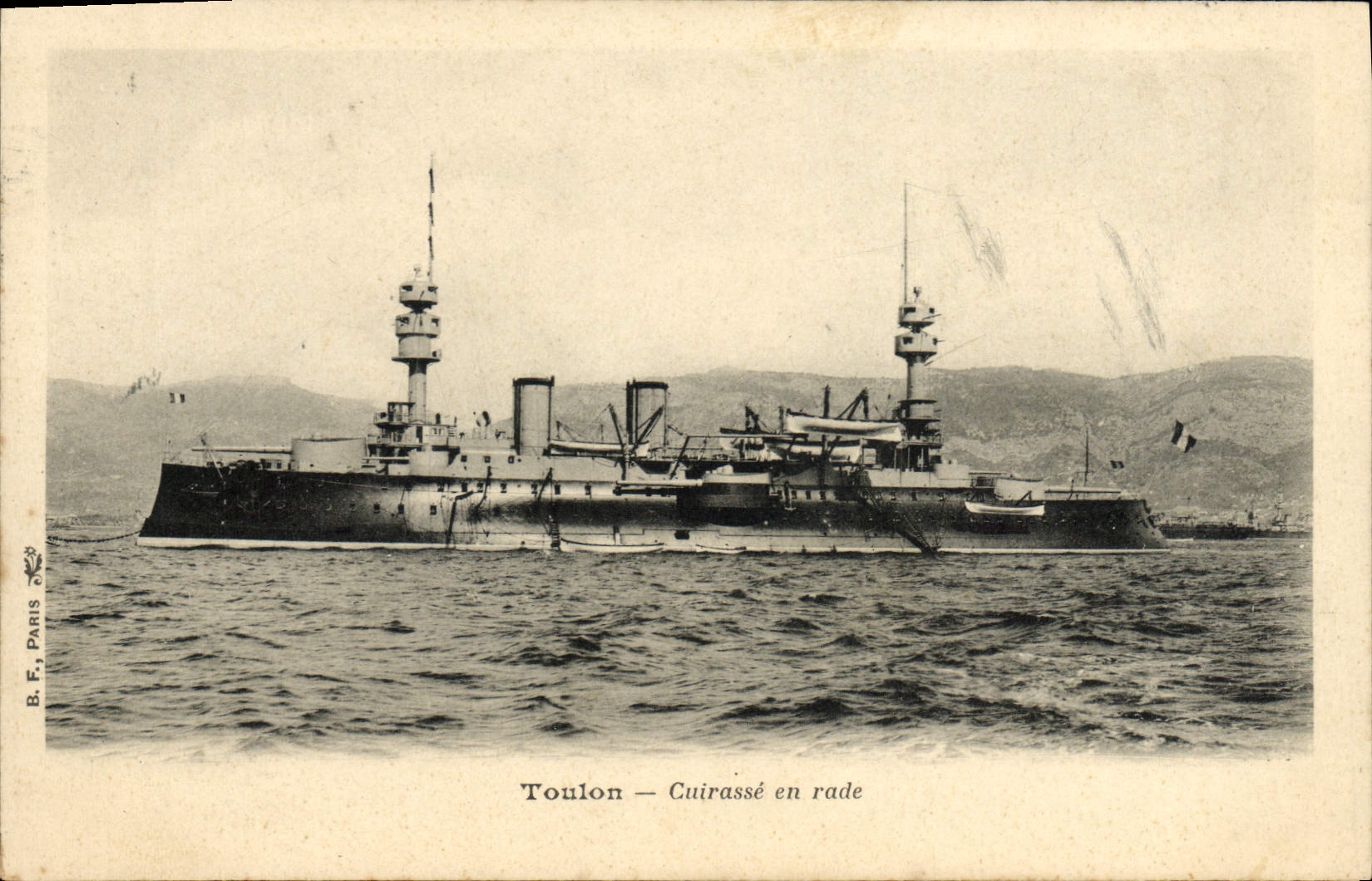 VINTAGE POSTCARD Toulon Armours in roads