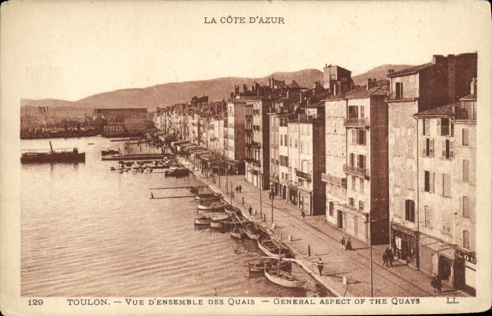CPA Toulon Vue d'Ensemble des Quais 