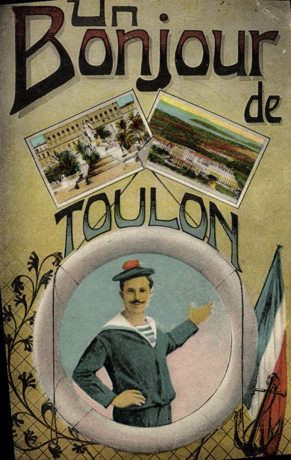 CPA Un Bonjour de Toulon MArin