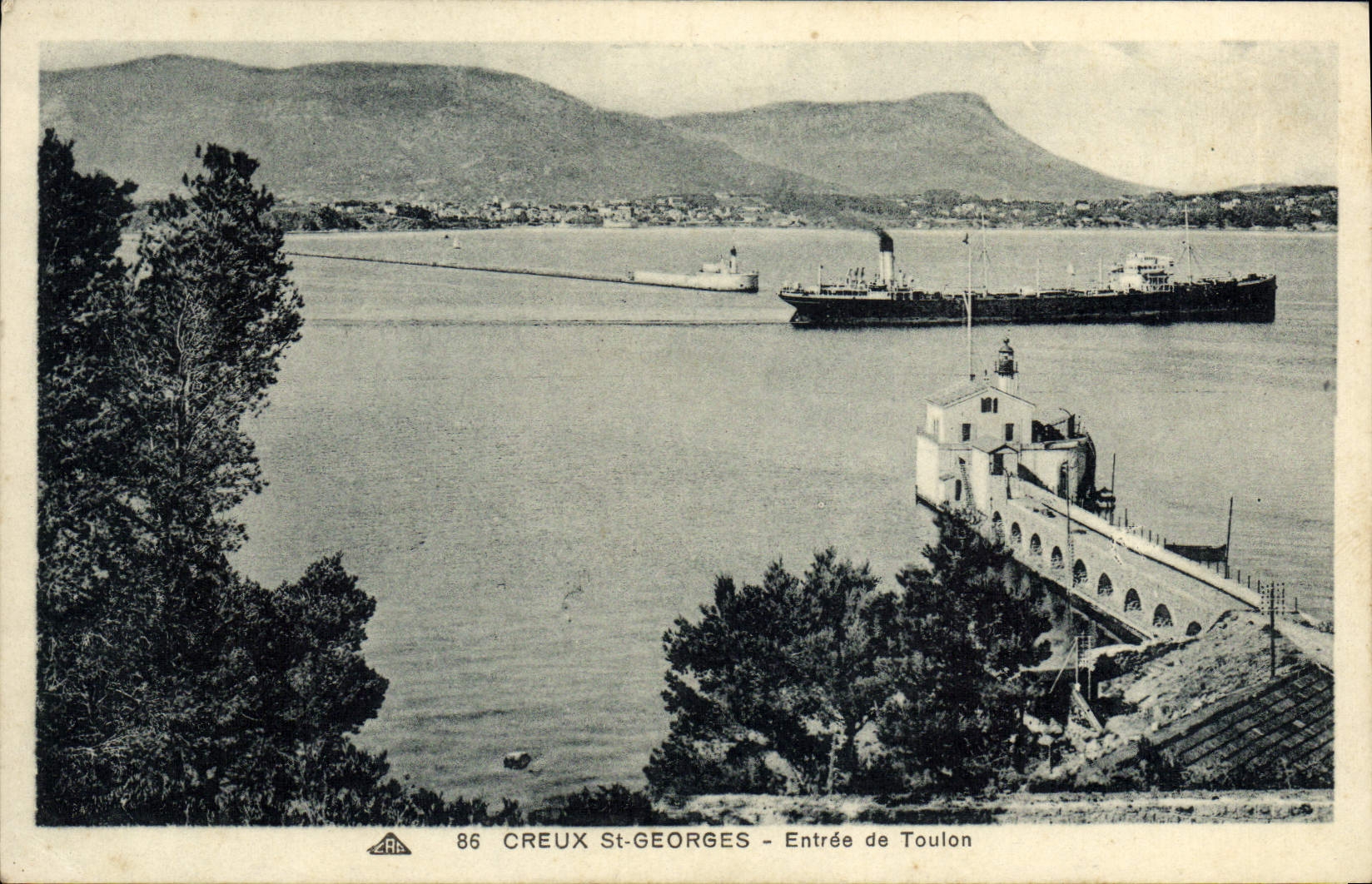 CPA Creux St Georges Entree De Toulon Bateau