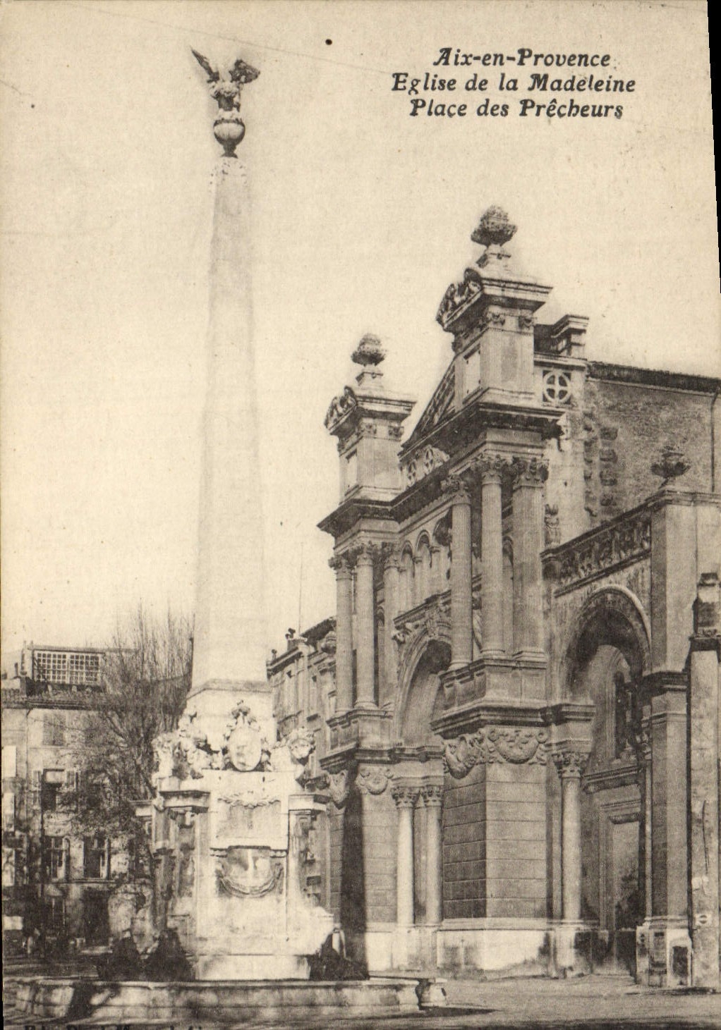 CPA Aix en Provence Eglise de La Madeleine Place des Precheurs