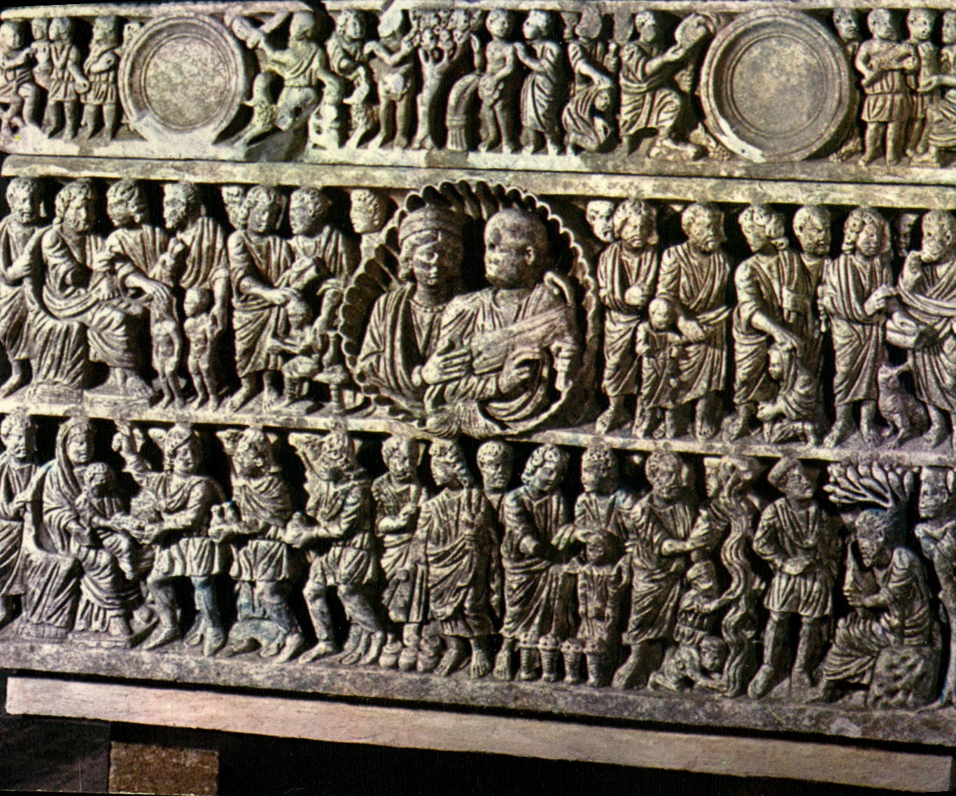 MODERN CARD Arles Paleochretien Sarcophagus For a Couple