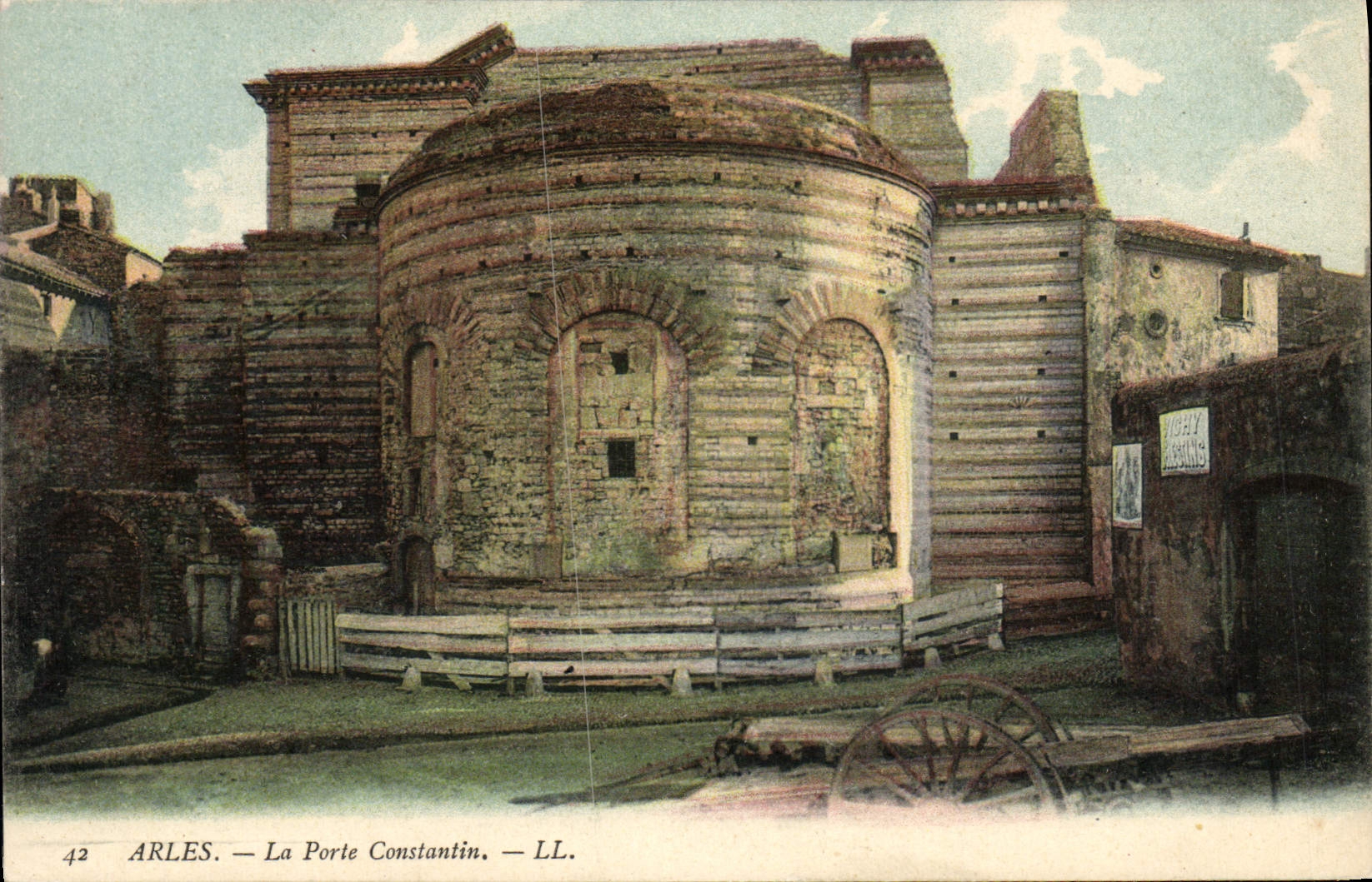 VINTAGE POSTCARD Arles the Gate Constantin